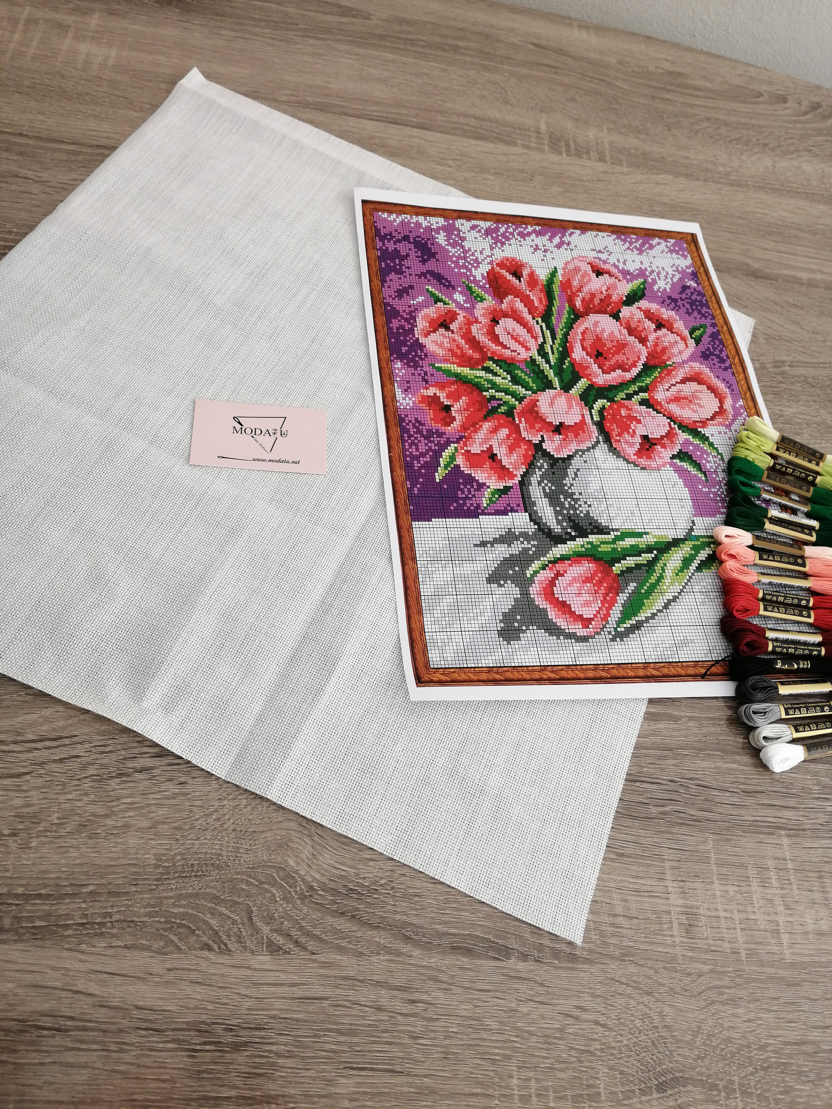 Pano işleme kiti / Laleler modeli 