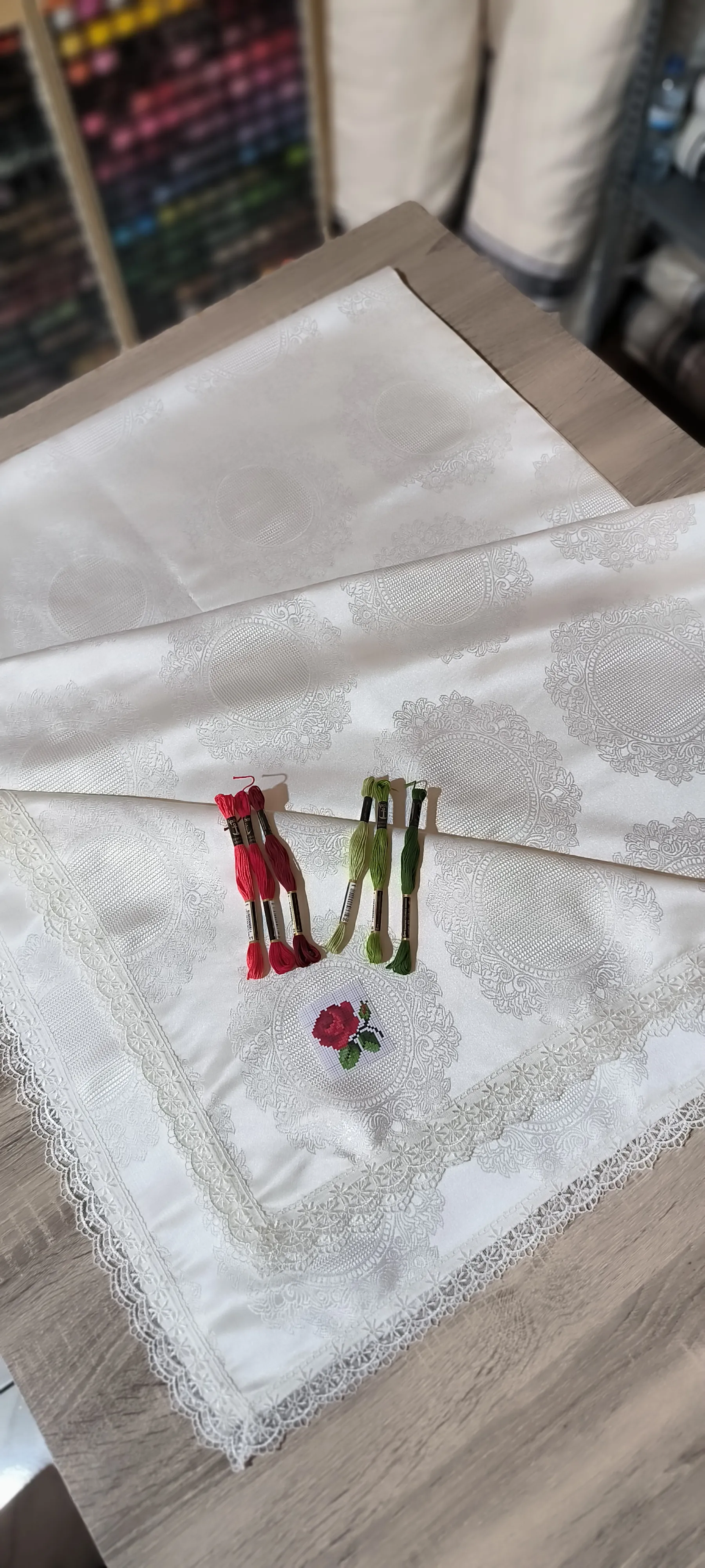 Kanaviçe İşleme kiti/ masa örtüsü etamin boşluklu