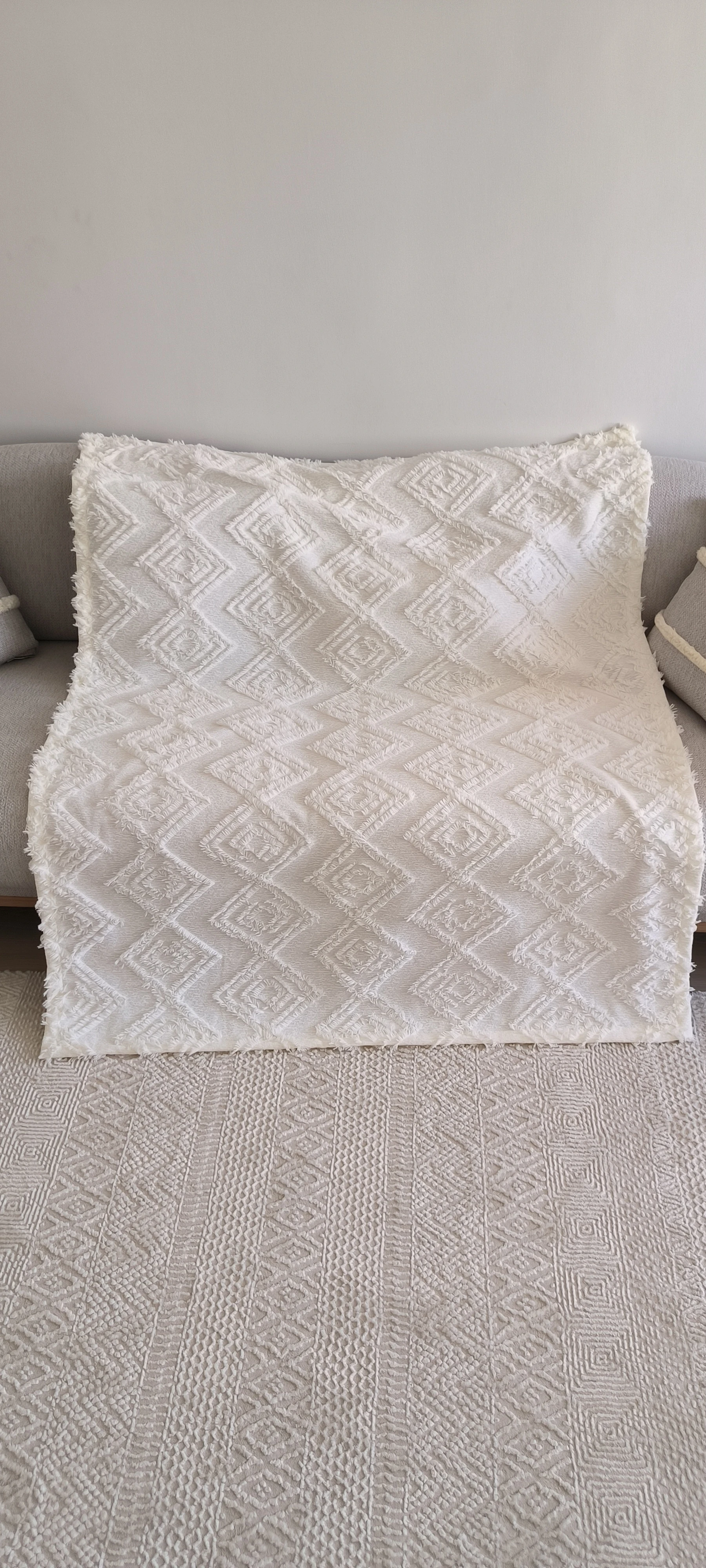 TV battaniyesi/ krem bohem 