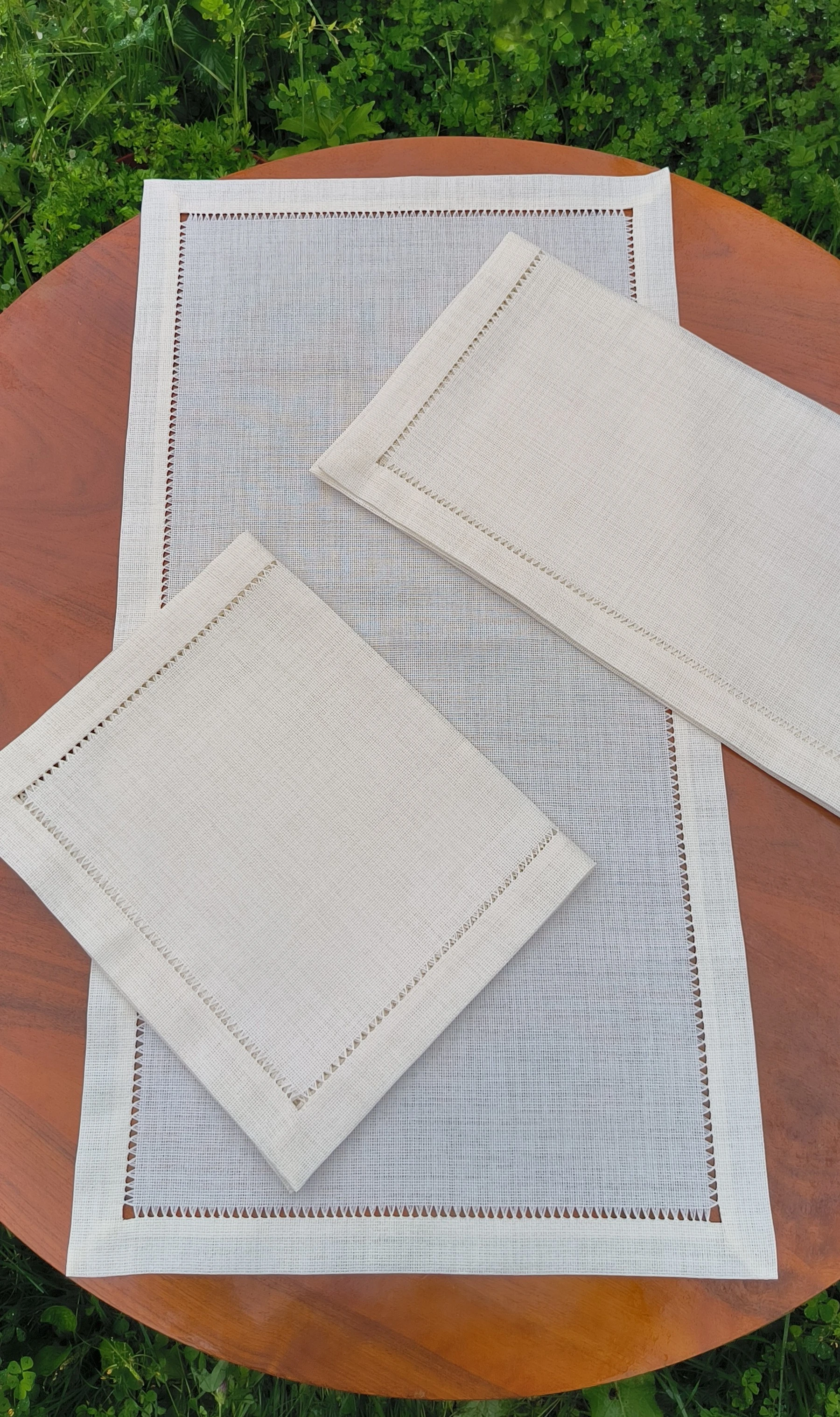 Antikalı salon takımı / Tek sıra antika krem etuval linen