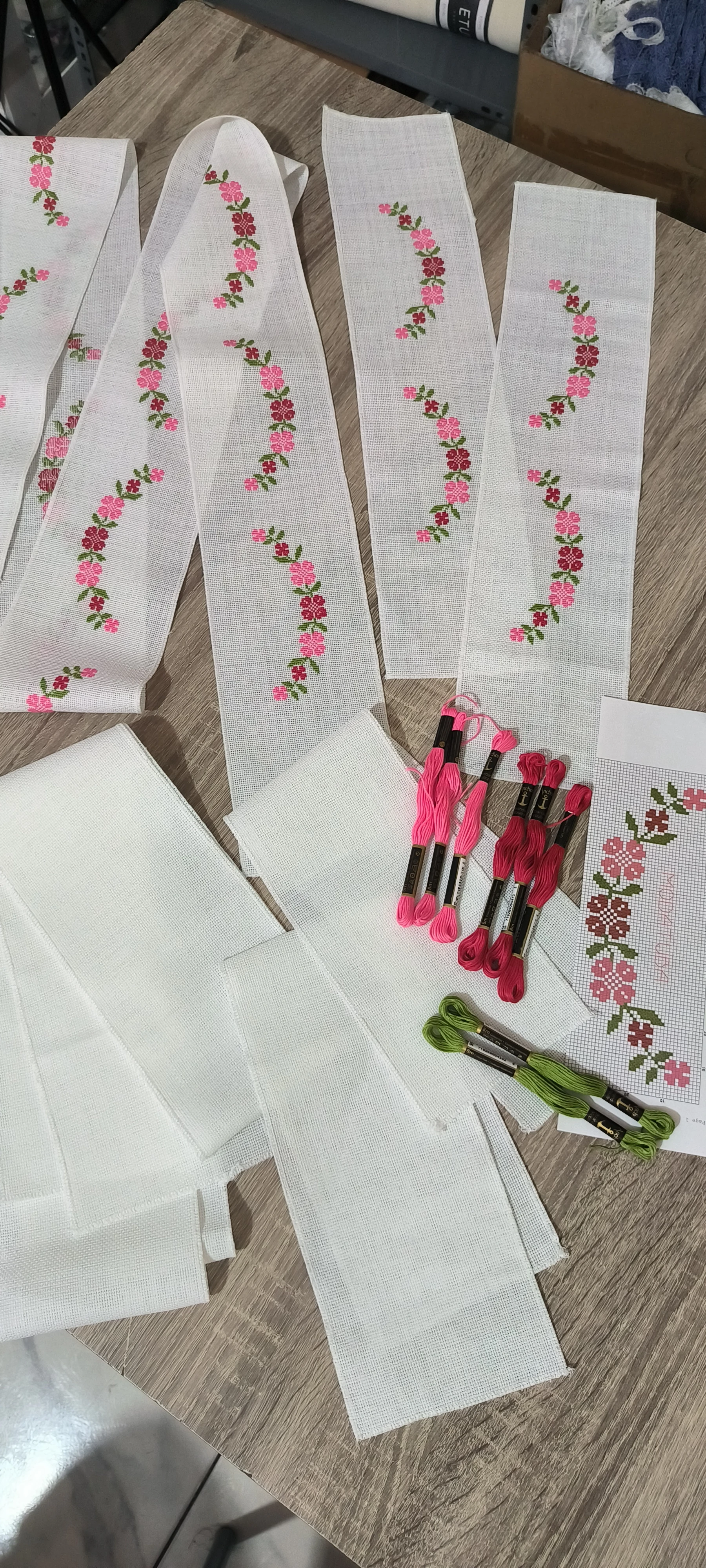 Pike bordürü işleme kiti / 1 pike, 2 yastık bordürü 