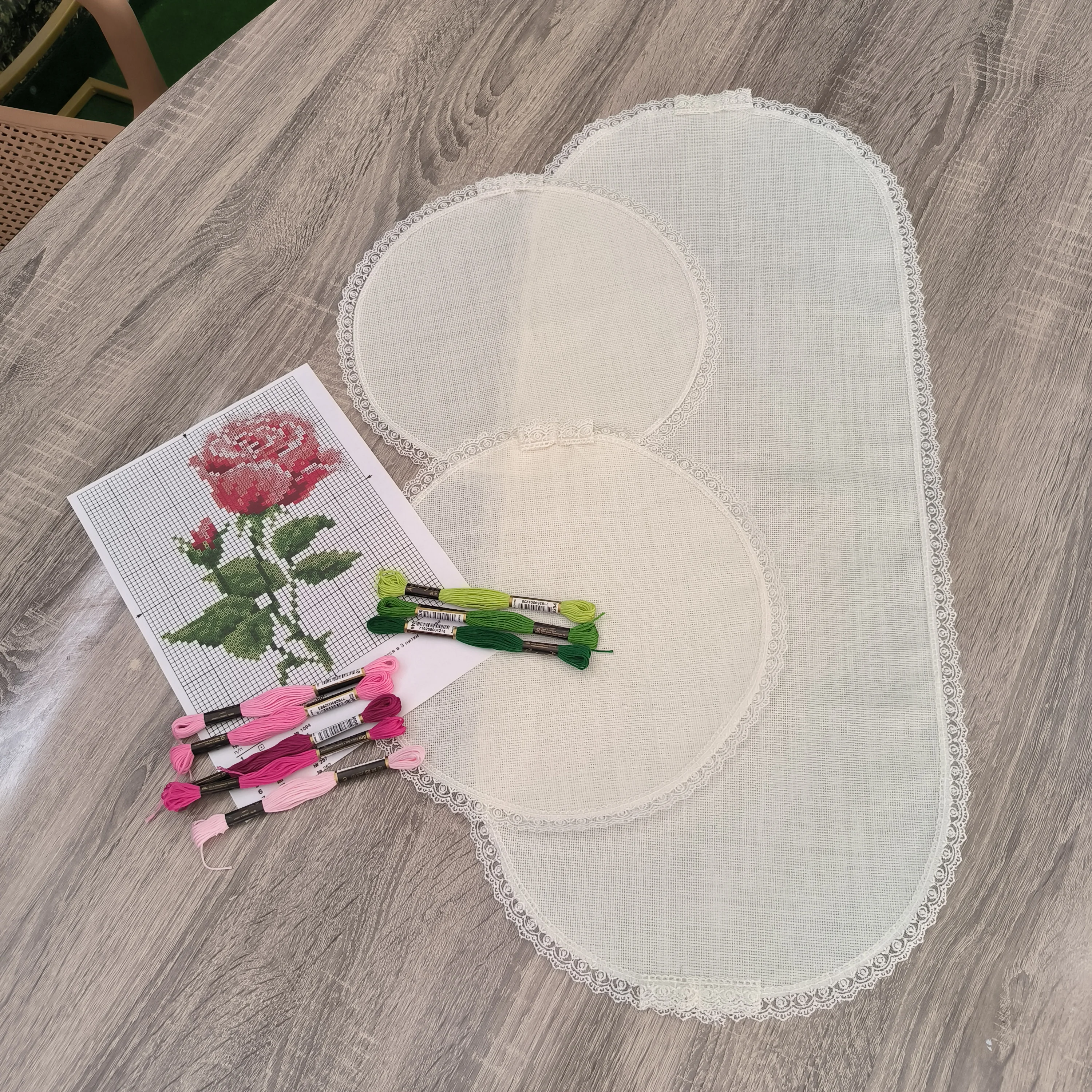 Kanaviçe işleme kiti/ yatak odası takımı 