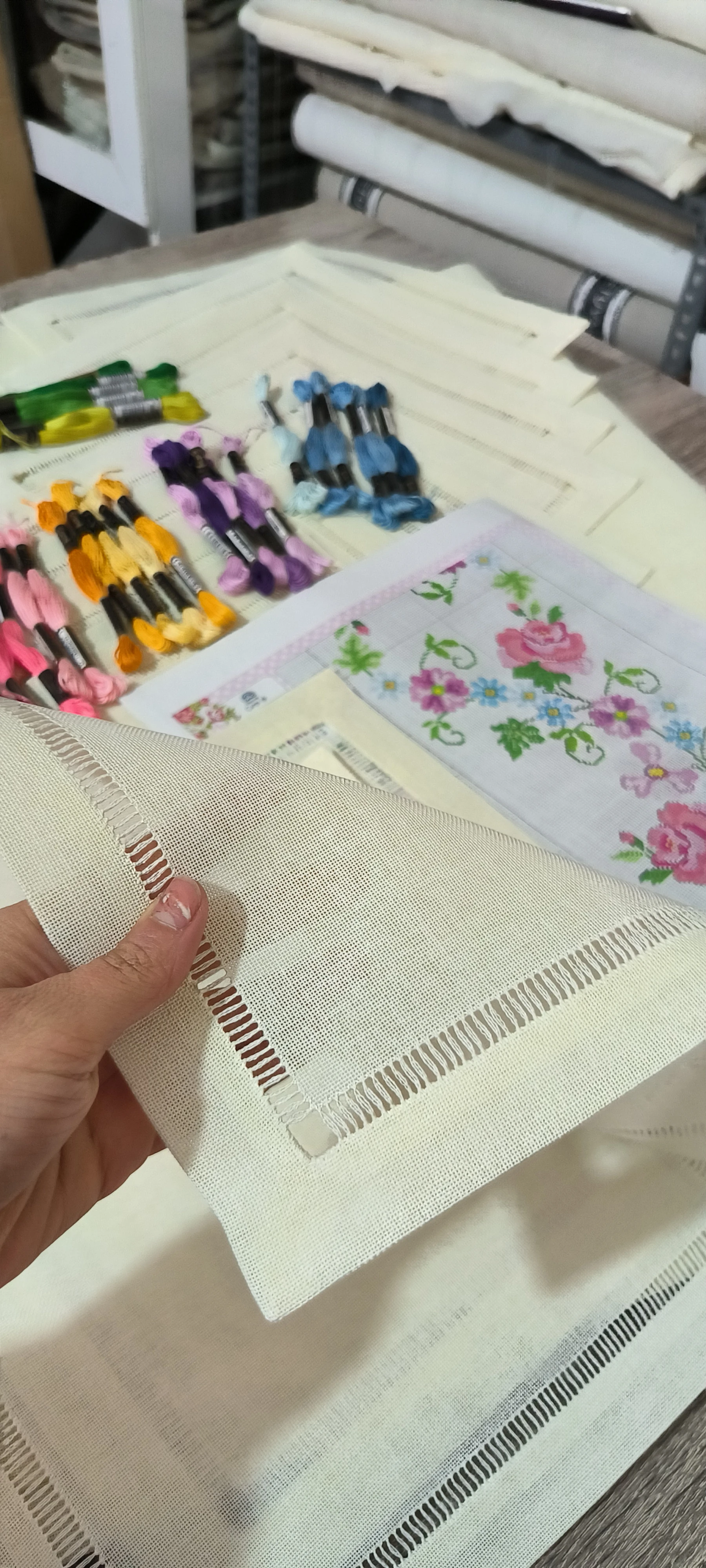 Kanaviçe işleme kiti / Sofra takımı 12 kişilik işleme kiti 