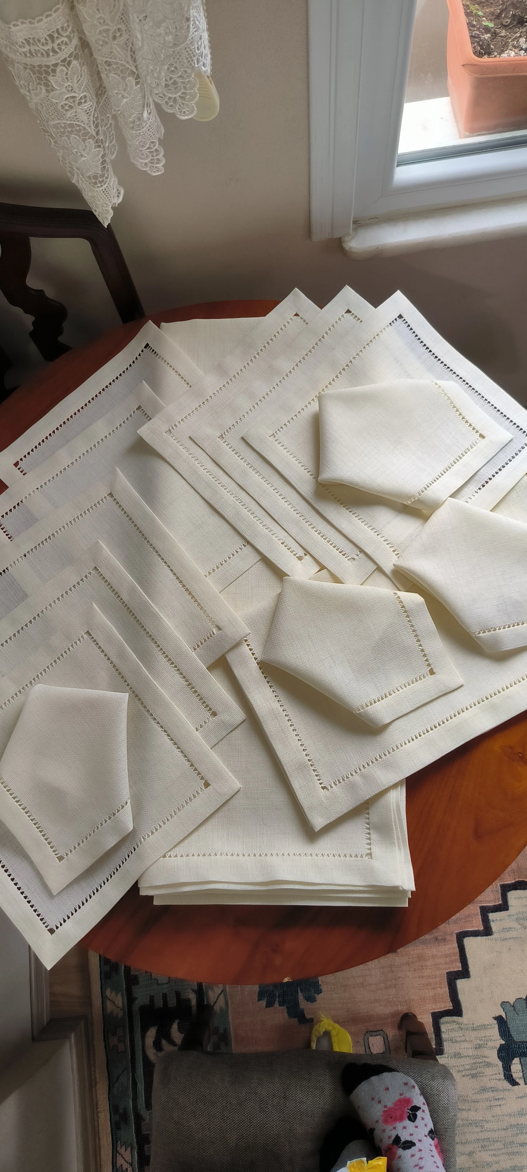 Antikalı sofra takımı / 12 kişilik tek sıra antika masa takımı 