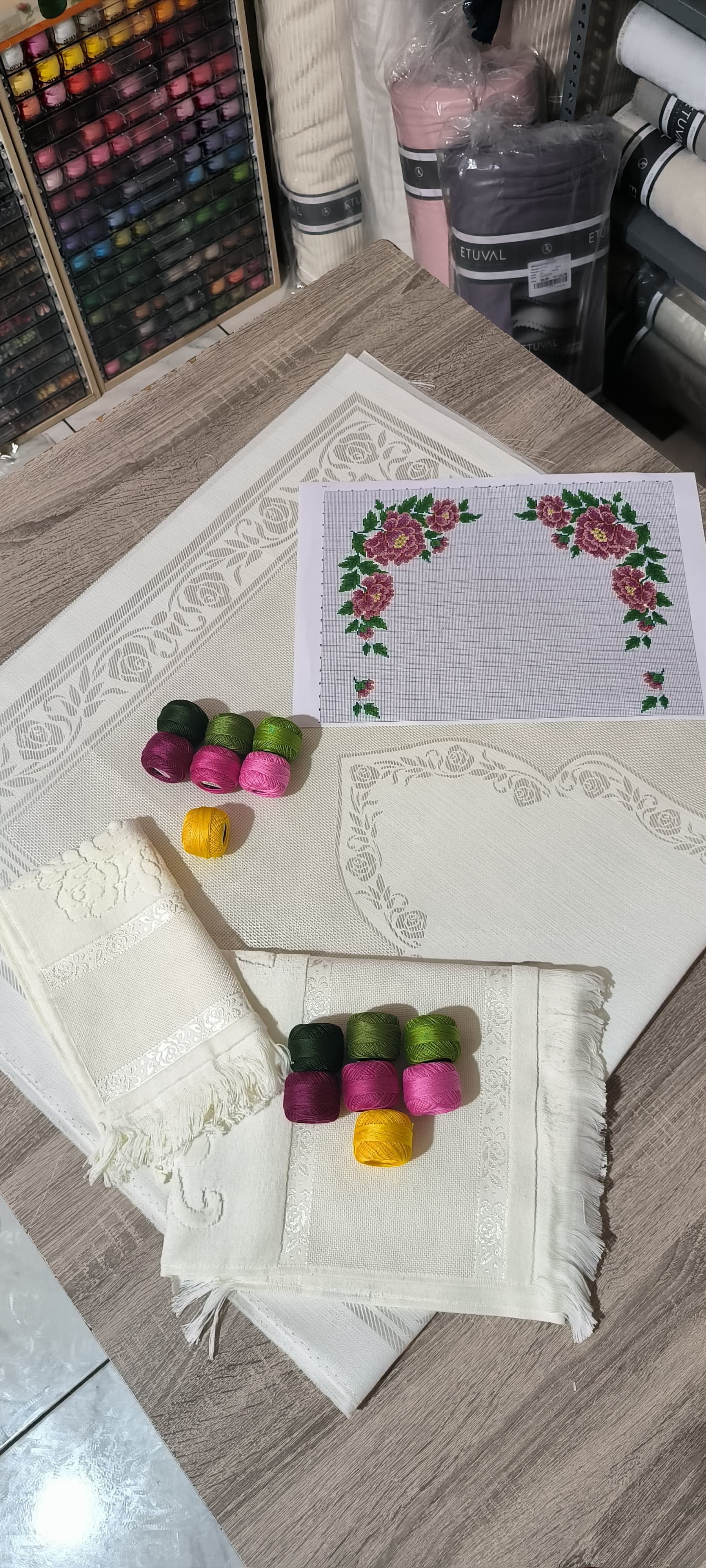 Bohça seti işleme kiti/ Düşlerin moru modeli 