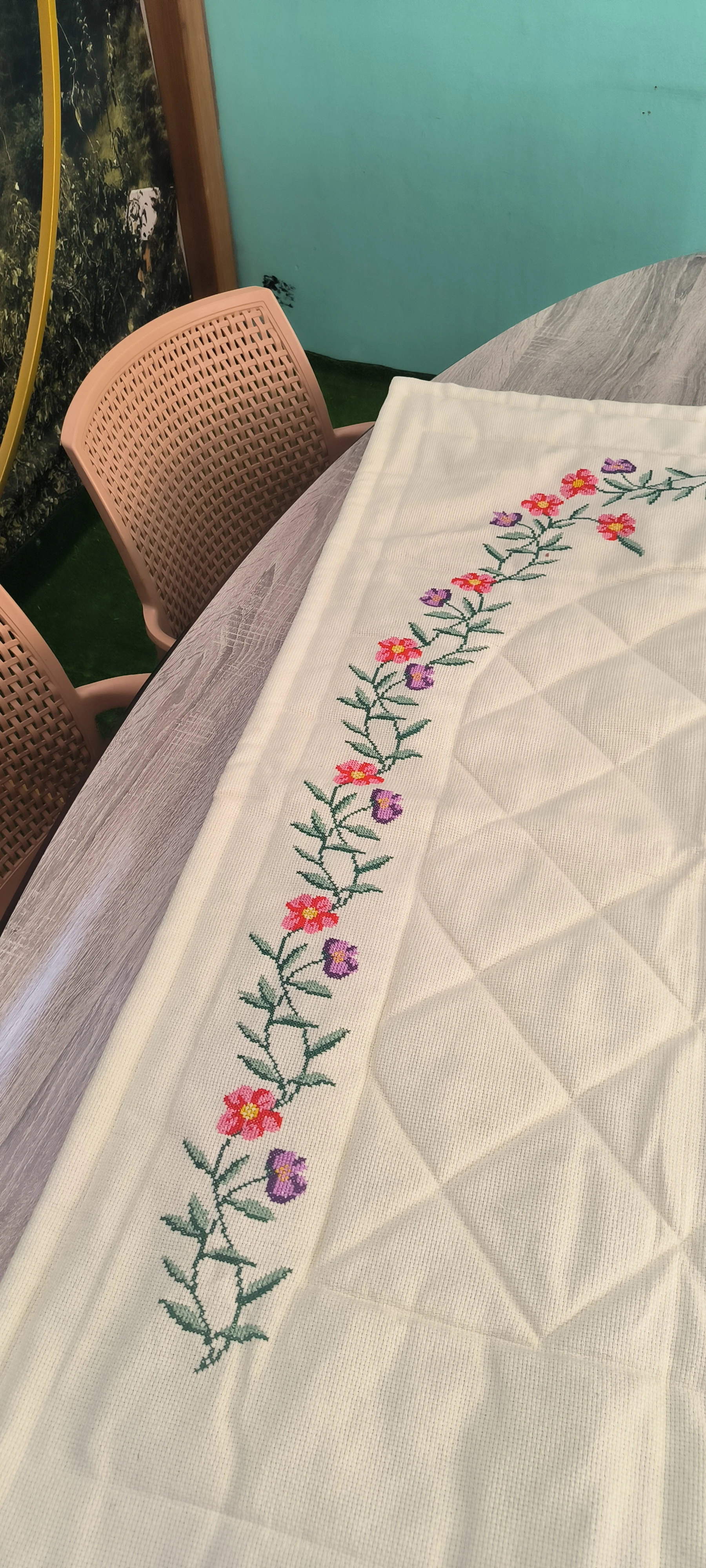 Kanaviçe işleme seccade/ El işlemesi 