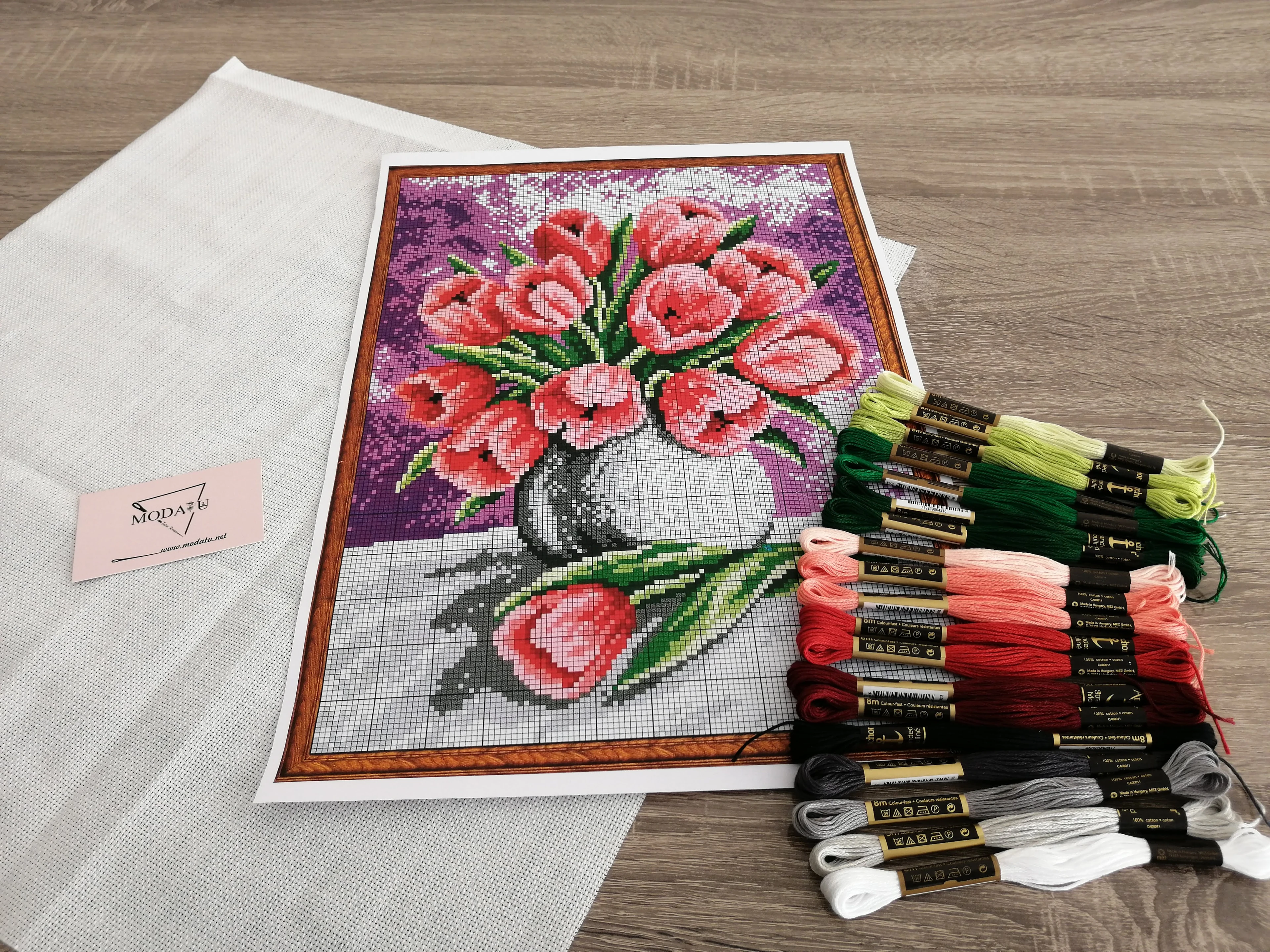 Pano işleme kiti / Laleler modeli 