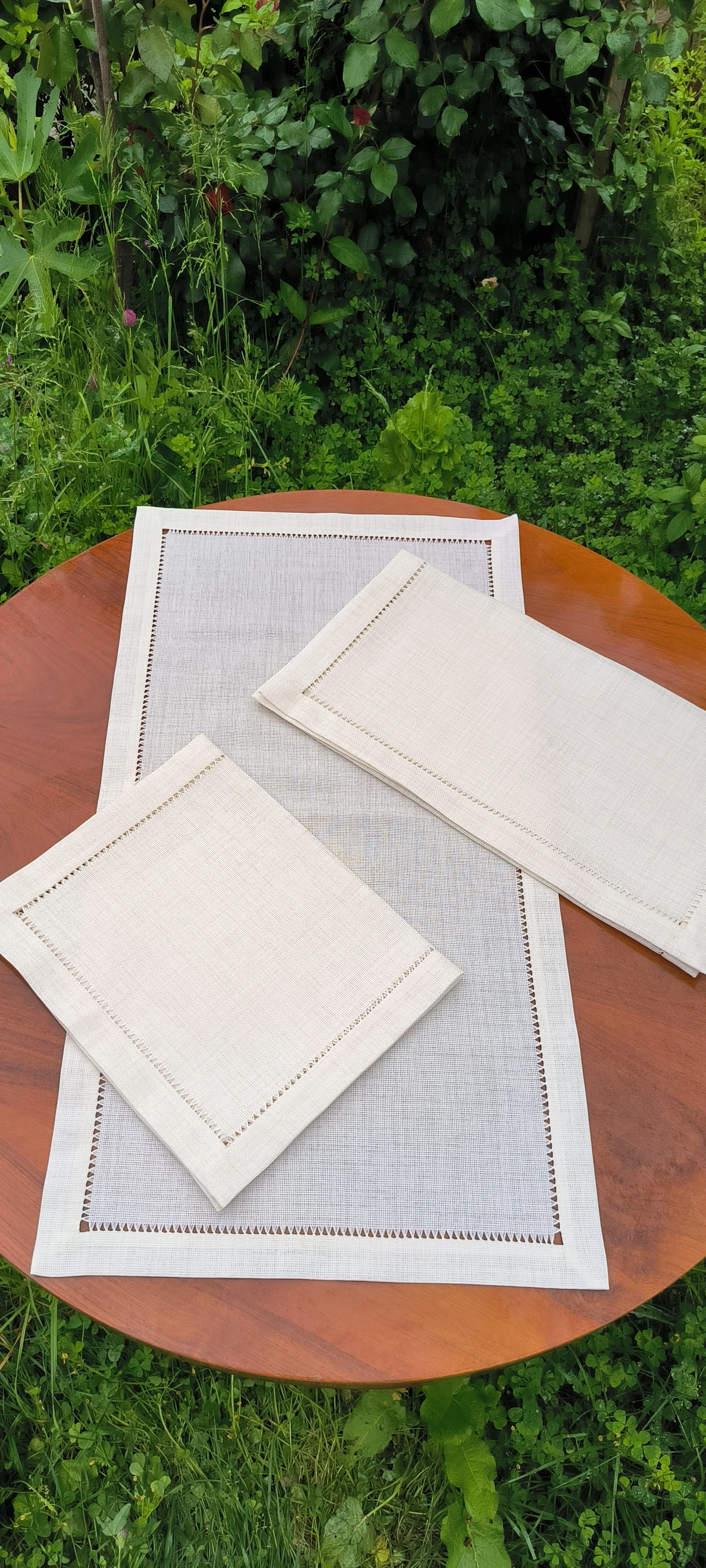 Antikalı salon takımı / Tek sıra antika krem etuval linen