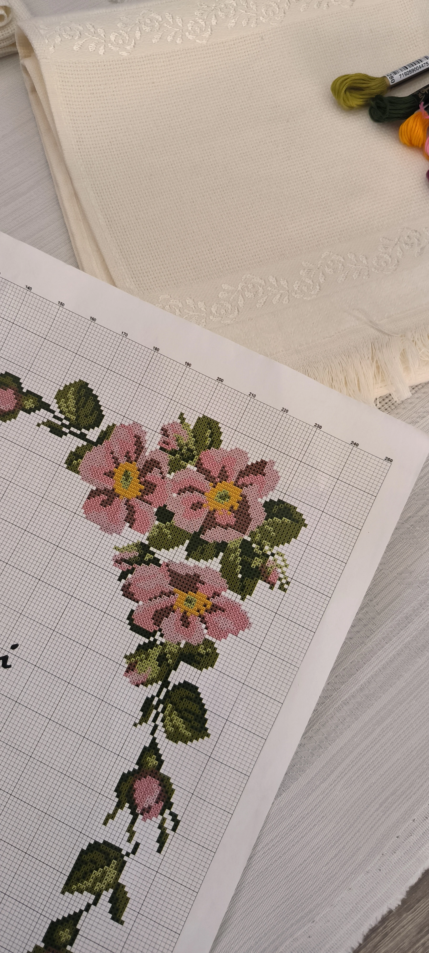 Bohça seti işleme kiti/ Mart Menekşeleri 