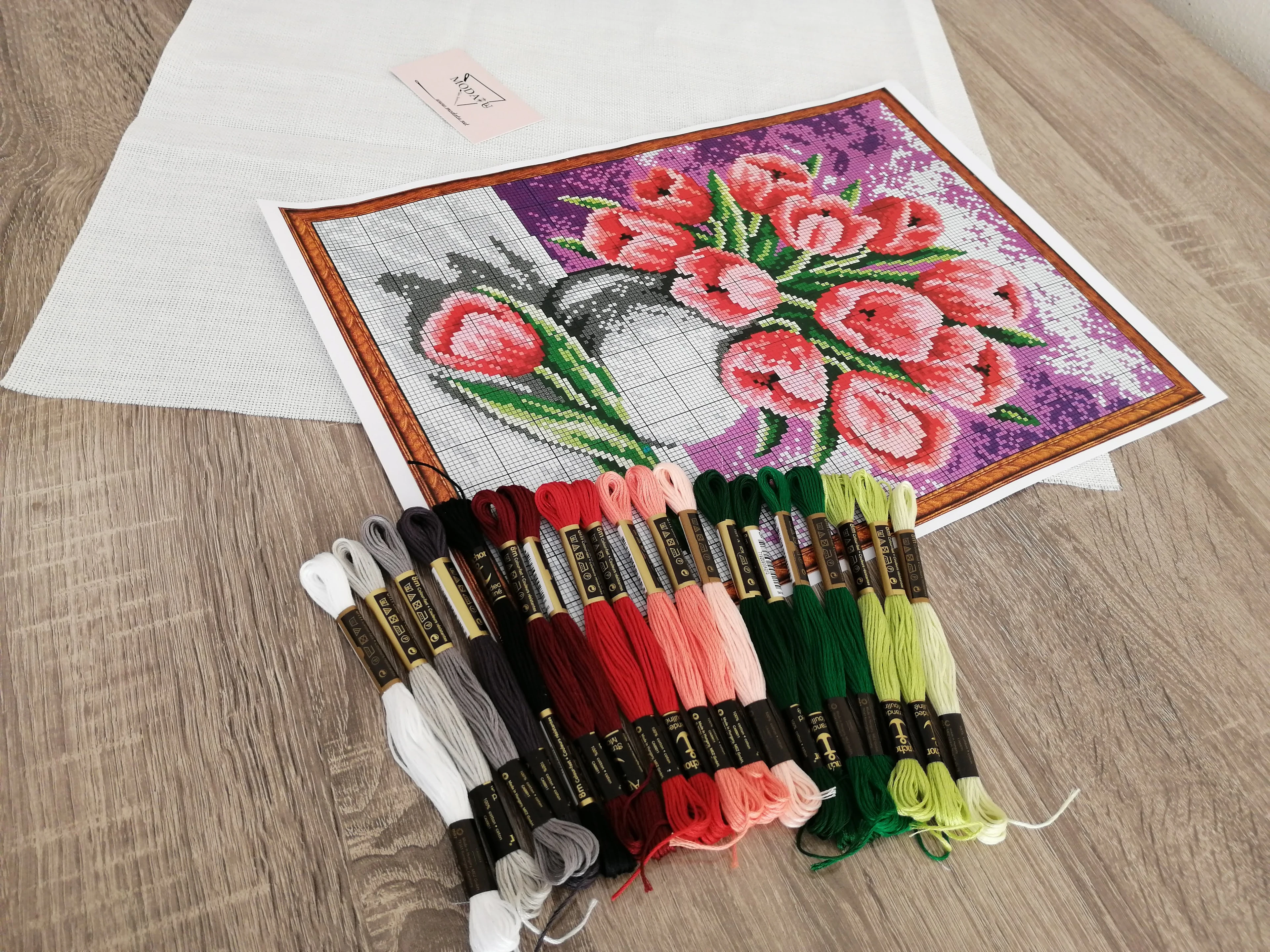 Pano işleme kiti / Laleler modeli 