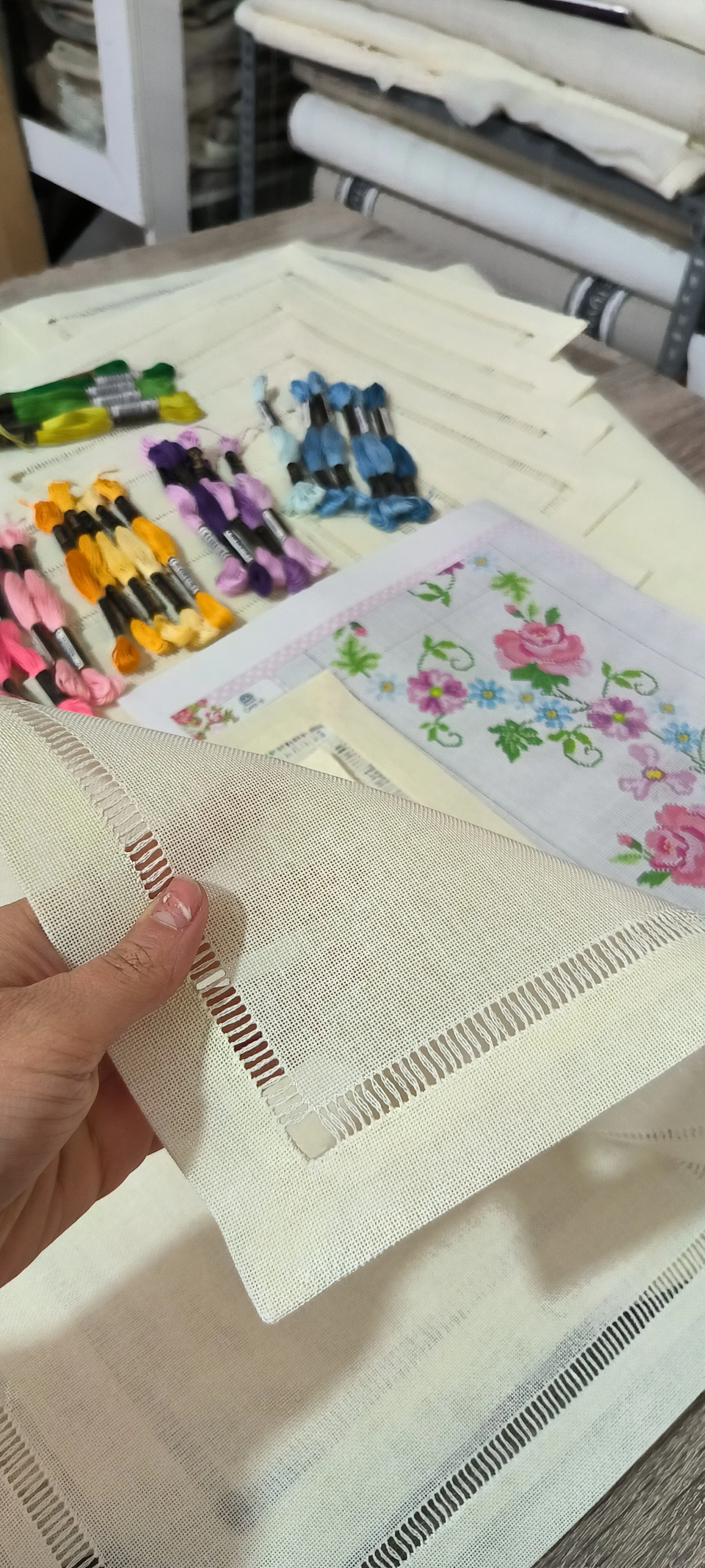 Kanaviçe işleme kiti / Sofra takımı 12 kişilik işleme kiti 