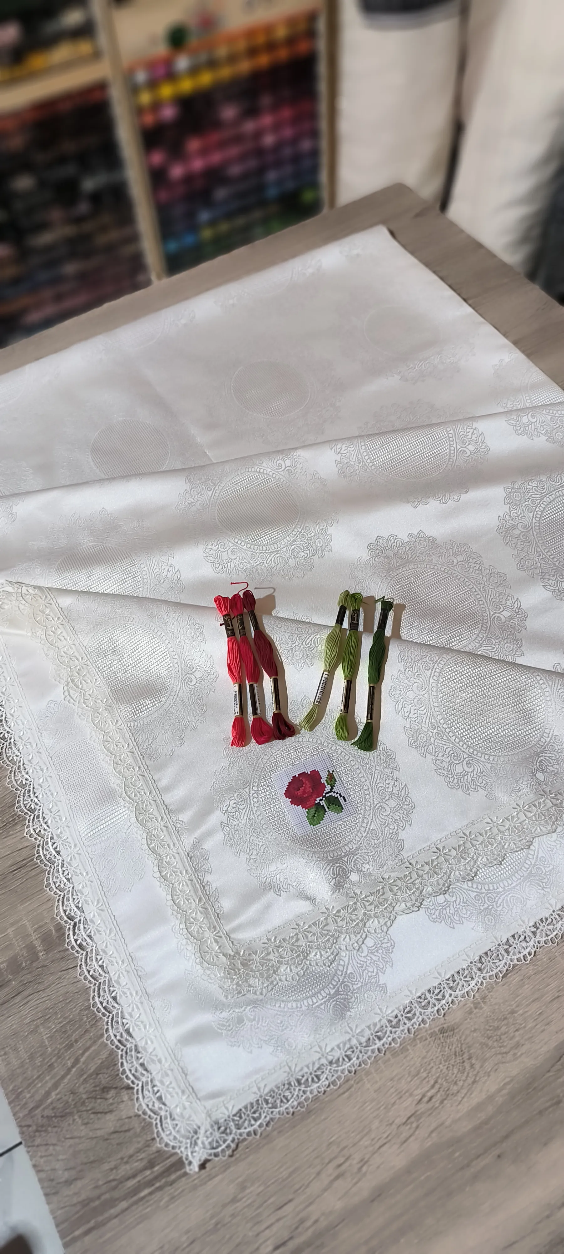 Kanaviçe İşleme kiti/ masa örtüsü etamin boşluklu