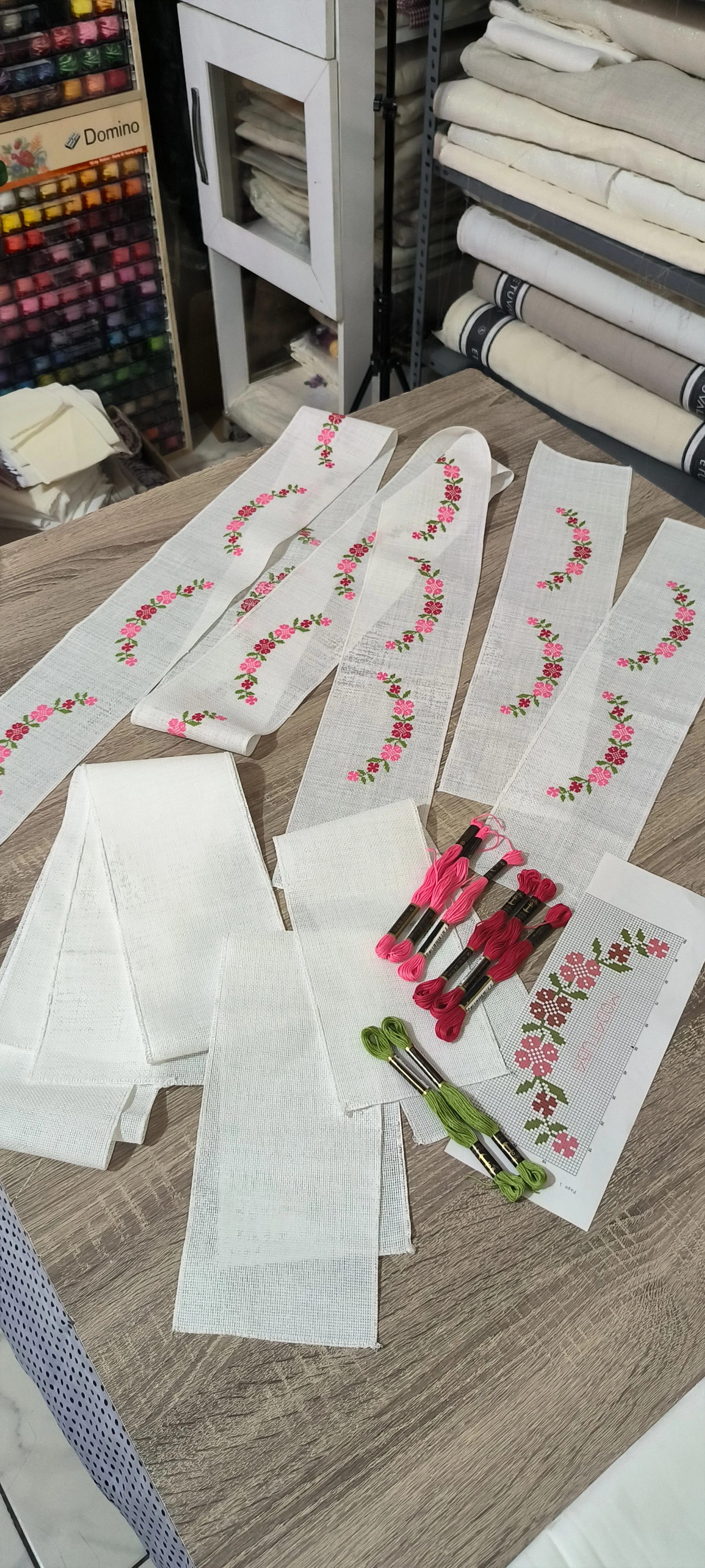 Pike bordürü işleme kiti / 1 pike, 2 yastık bordürü 