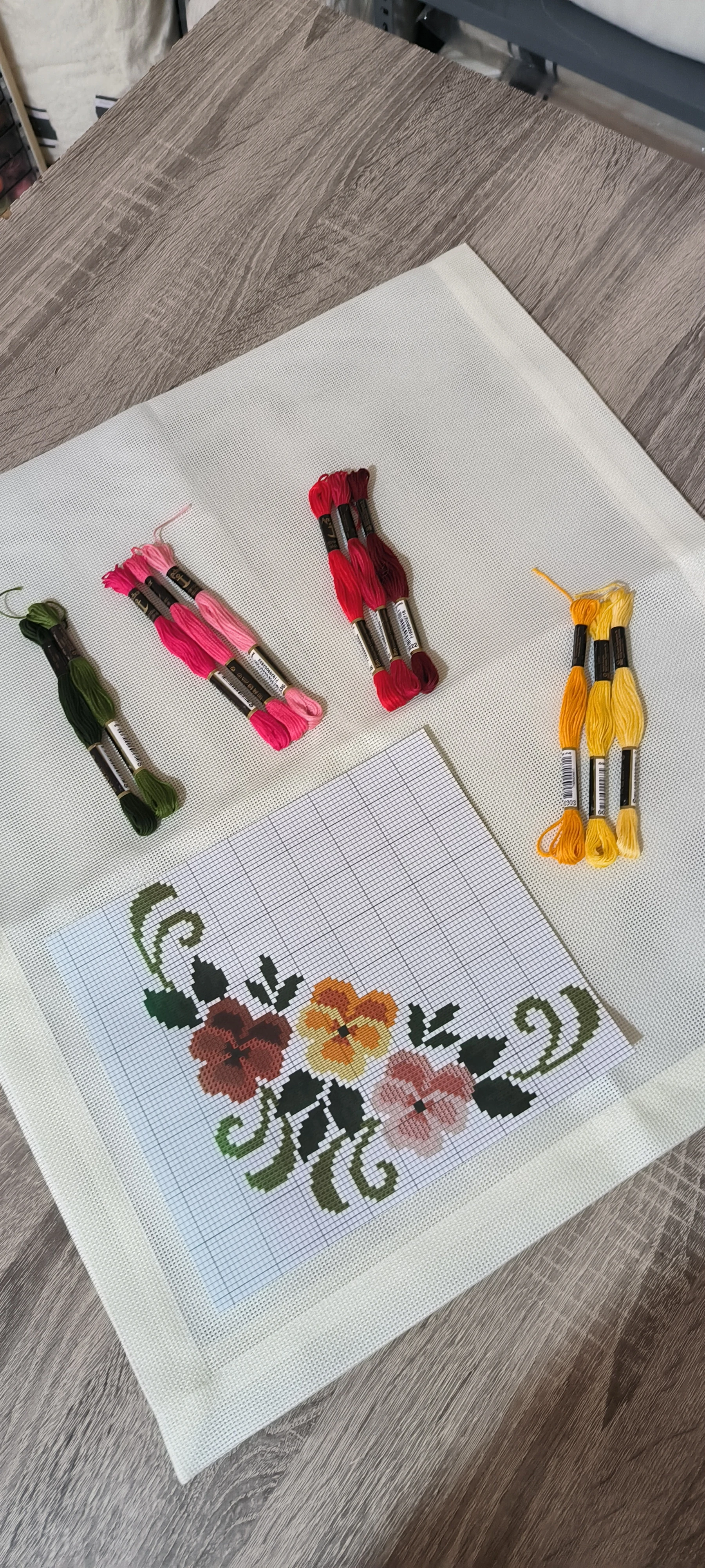 Runner işleme kiti / Etamin runner 14 count krem