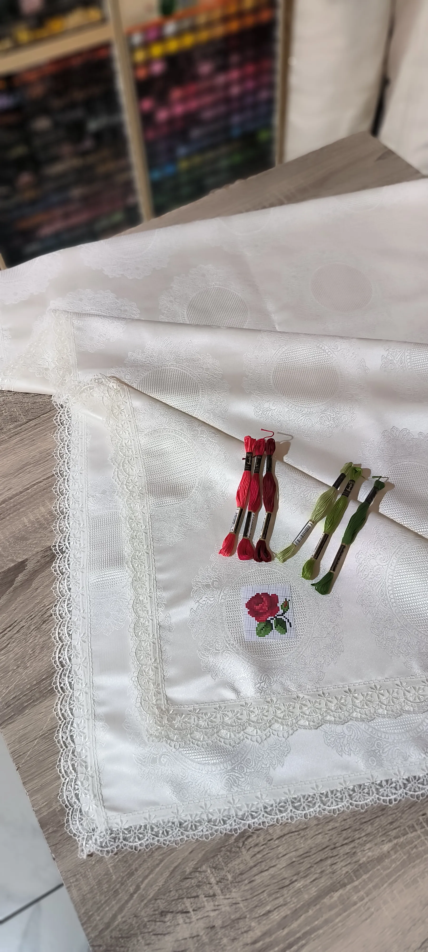 Kanaviçe İşleme kiti/ masa örtüsü etamin boşluklu