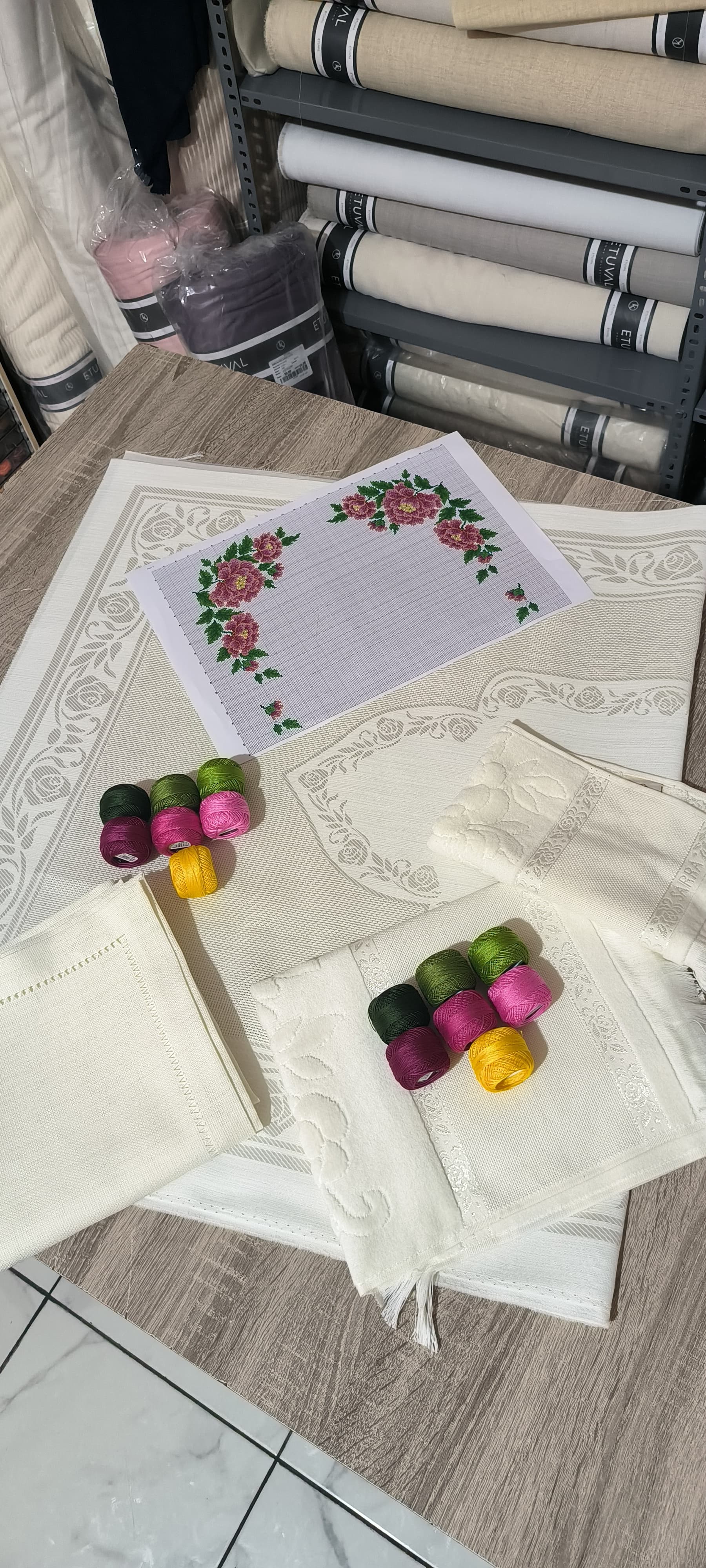 Bohça seti işleme kiti/ Düşlerin moru modeli 