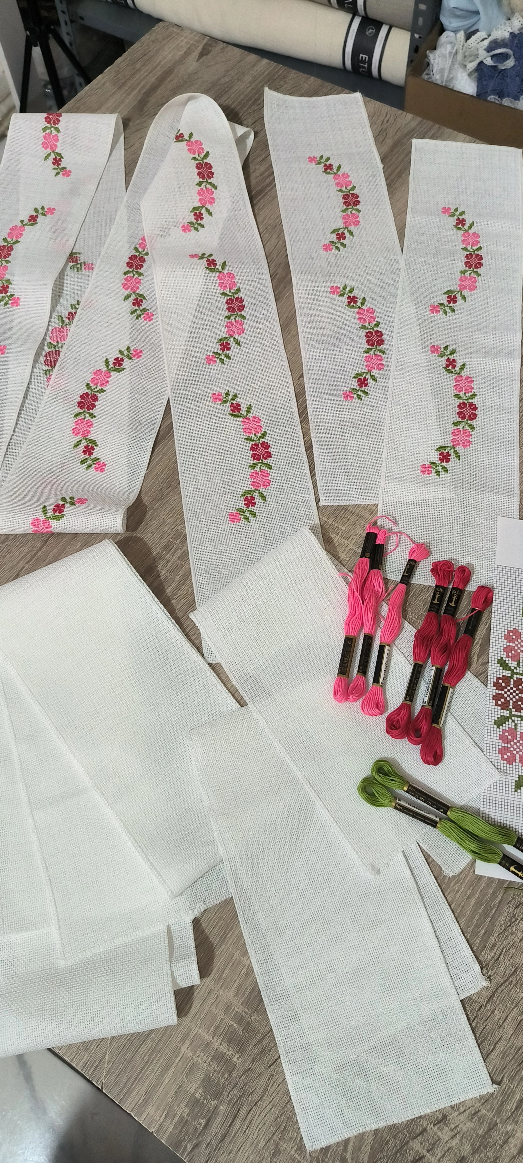 Pike bordürü işleme kiti / 1 pike, 2 yastık bordürü 