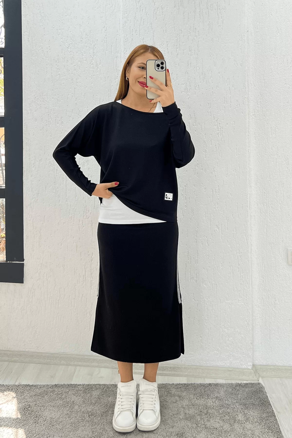 İki İplik 3 Etekli Lacivert Takım