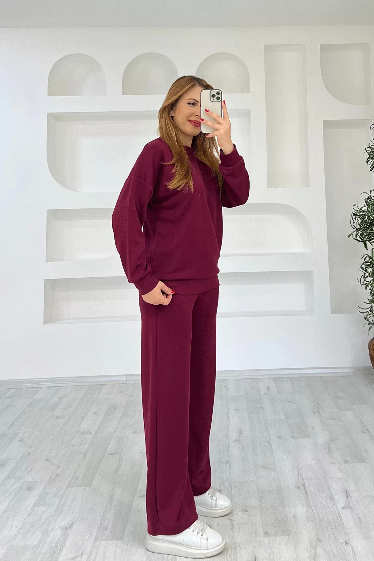 Model Kumaş Bordo İkili Takım