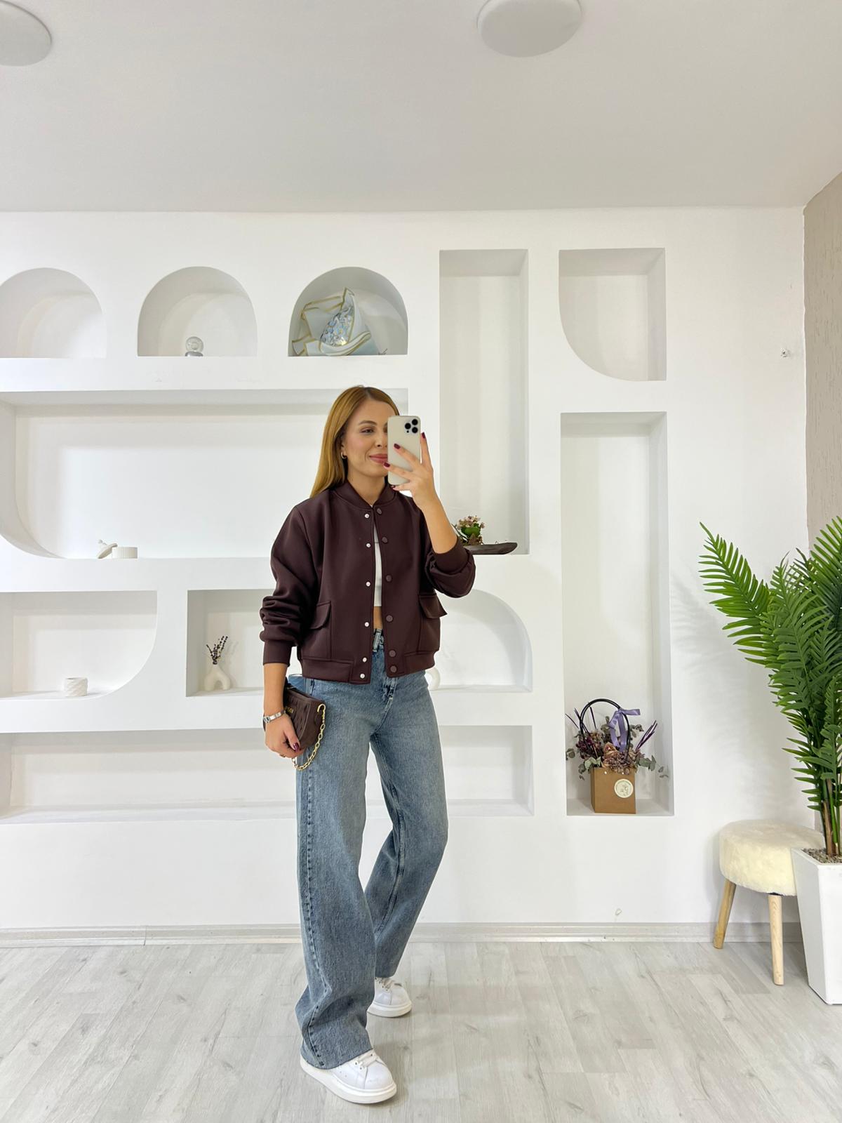 Scuba İçi Astarlı Bomber Ceket