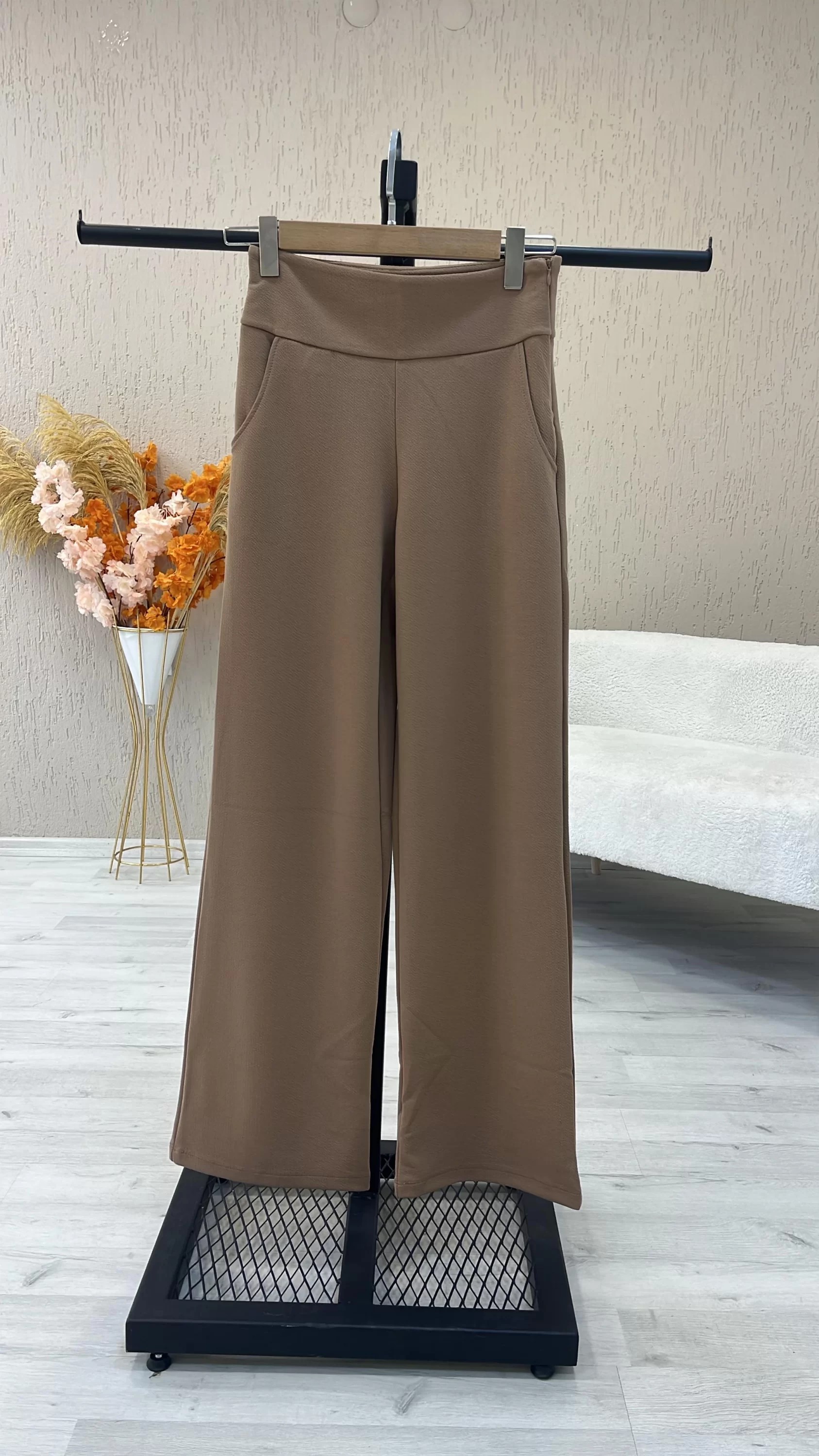 Bel Korsajlı Pantolon Vizon