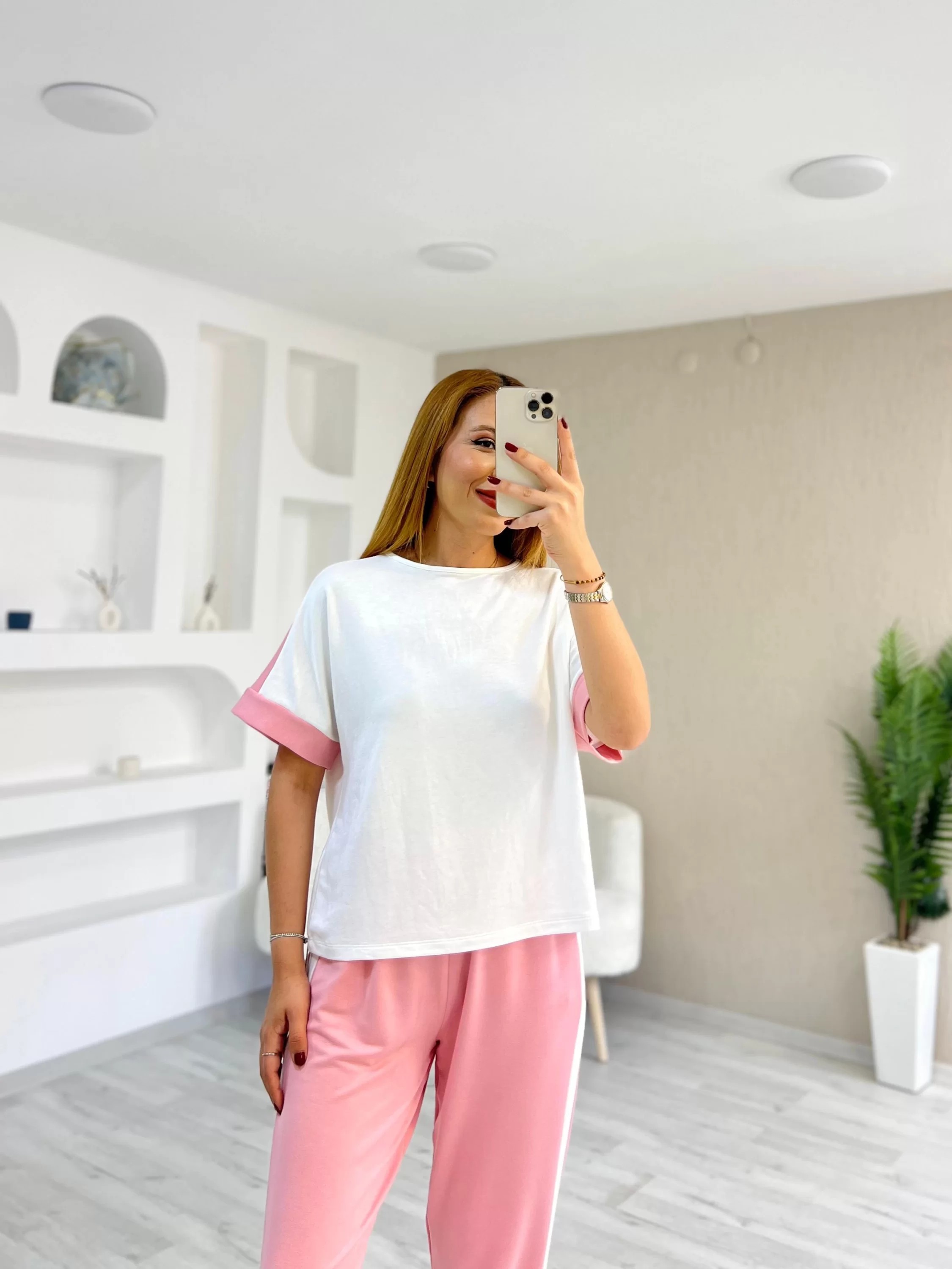 Şeritli Takım Pembe