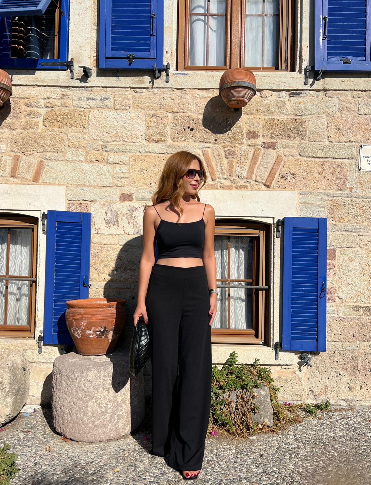 ZR Fermuarlı Krep Pantolon