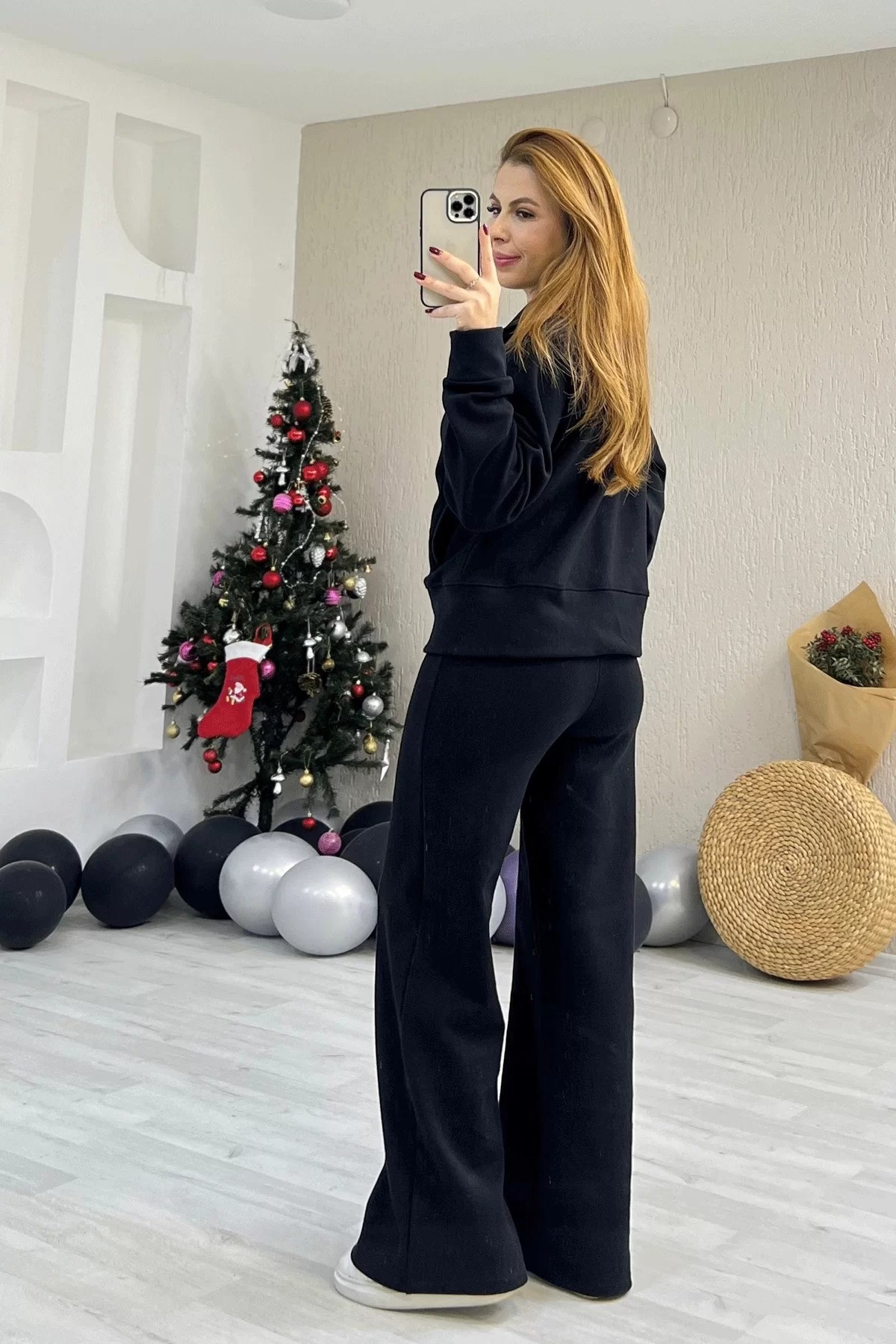 Zara Fermuarlı Filoto Cepli Siyah Takım