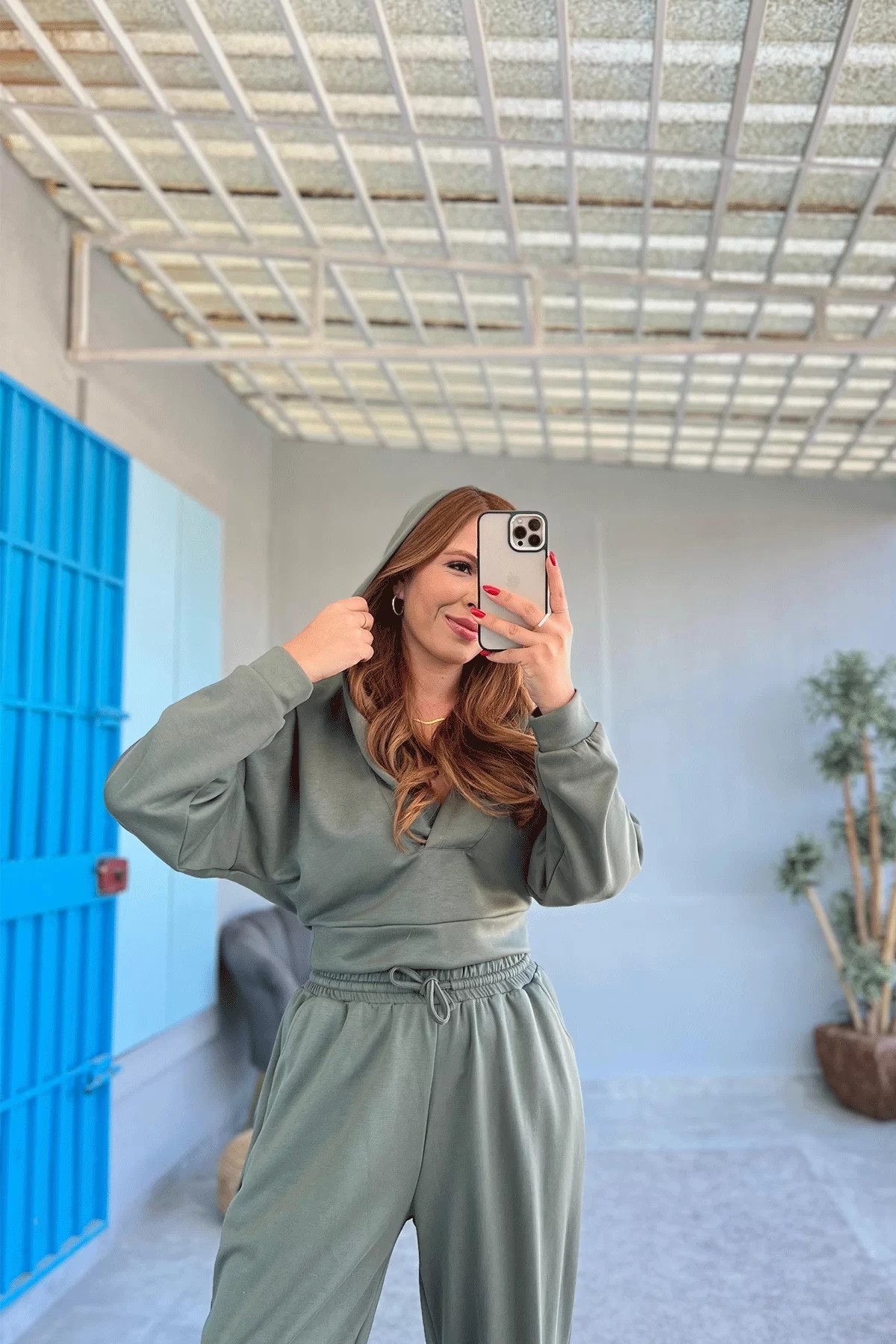Oysho Crop Yeşil Takım