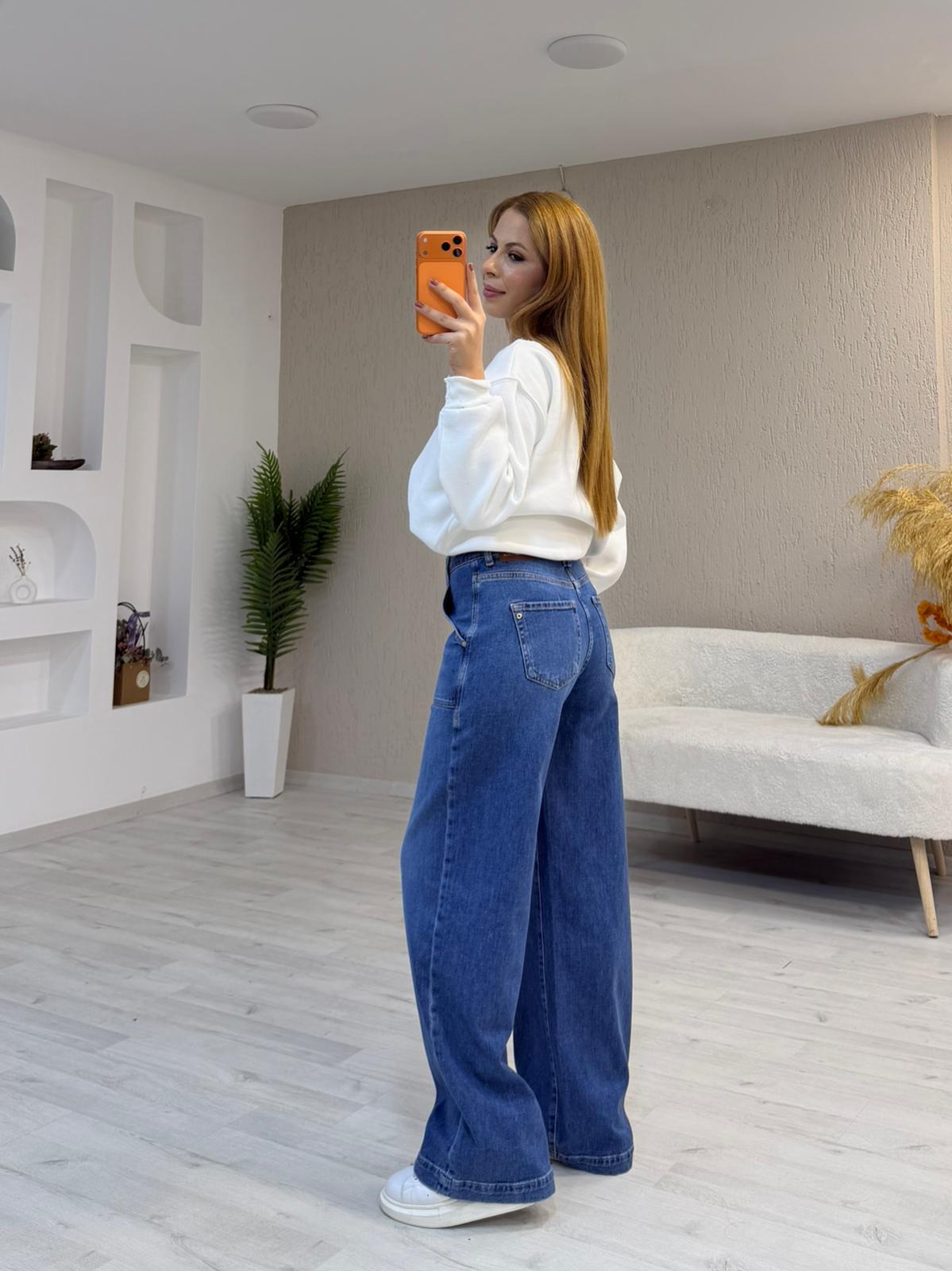 Lulu Bol Paça Cepli Pantolon