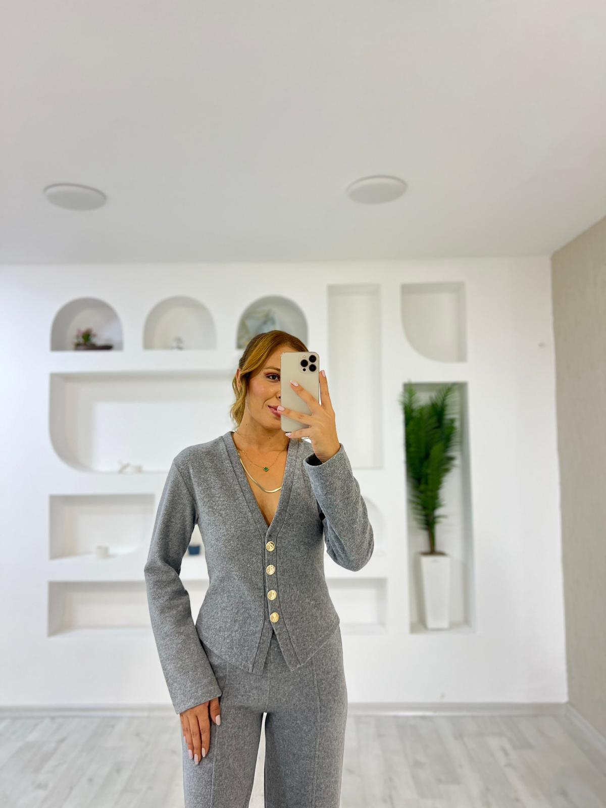 Selanik Kumaş ZR Model Hırka Pantolon Takım