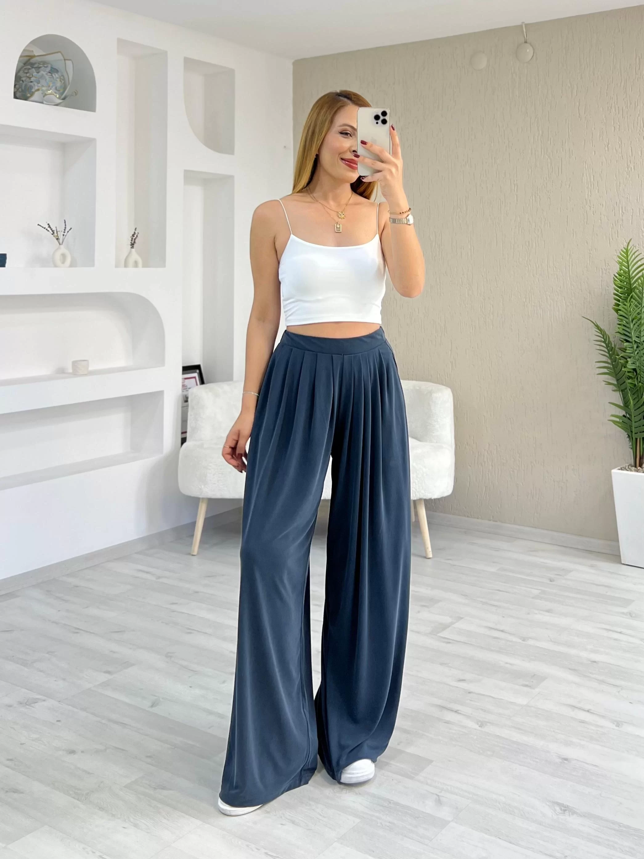 Oysho Palazzo Pantolon Şalvar Antrasit