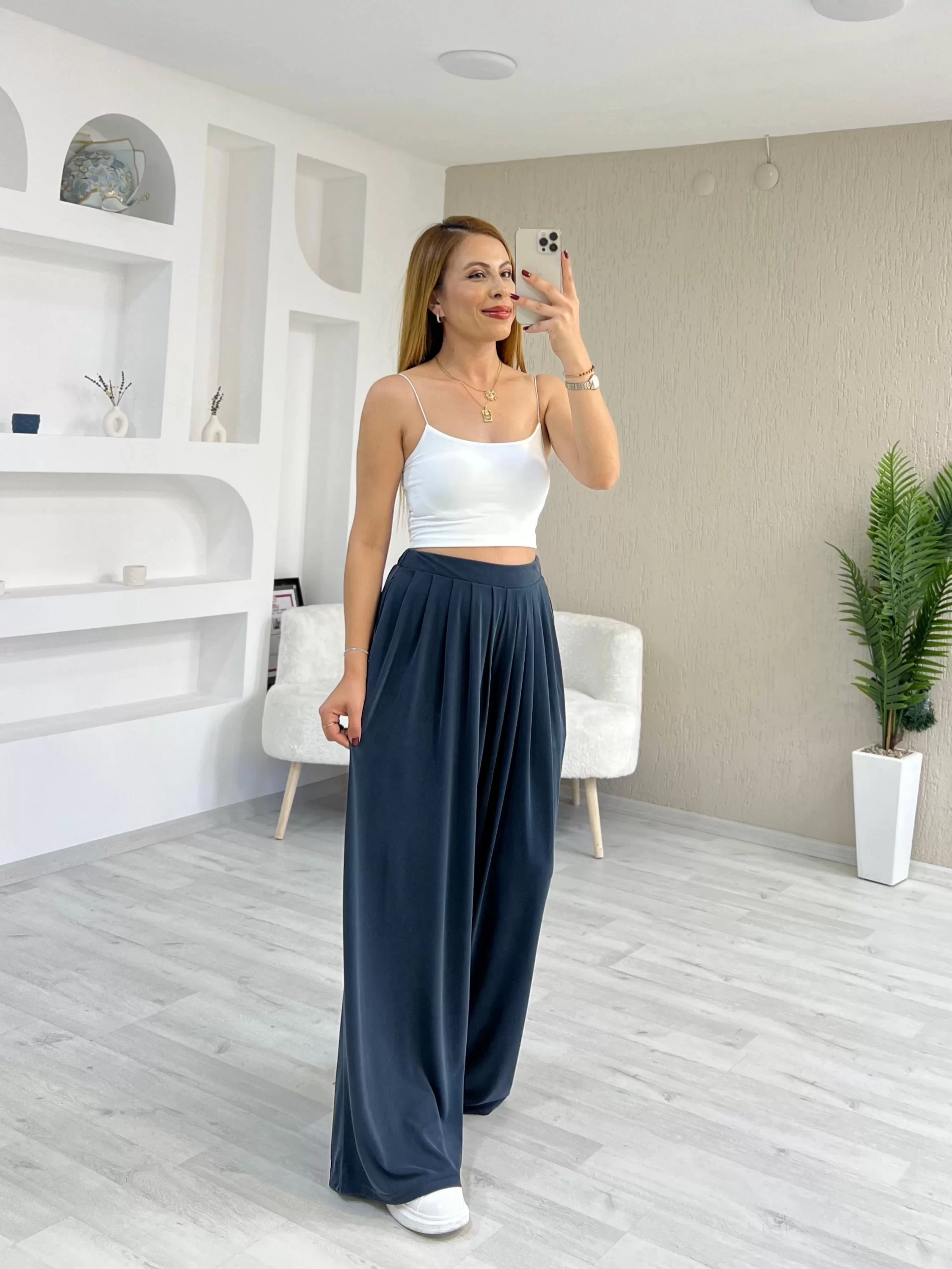 Oysho Palazzo Pantolon Şalvar Antrasit