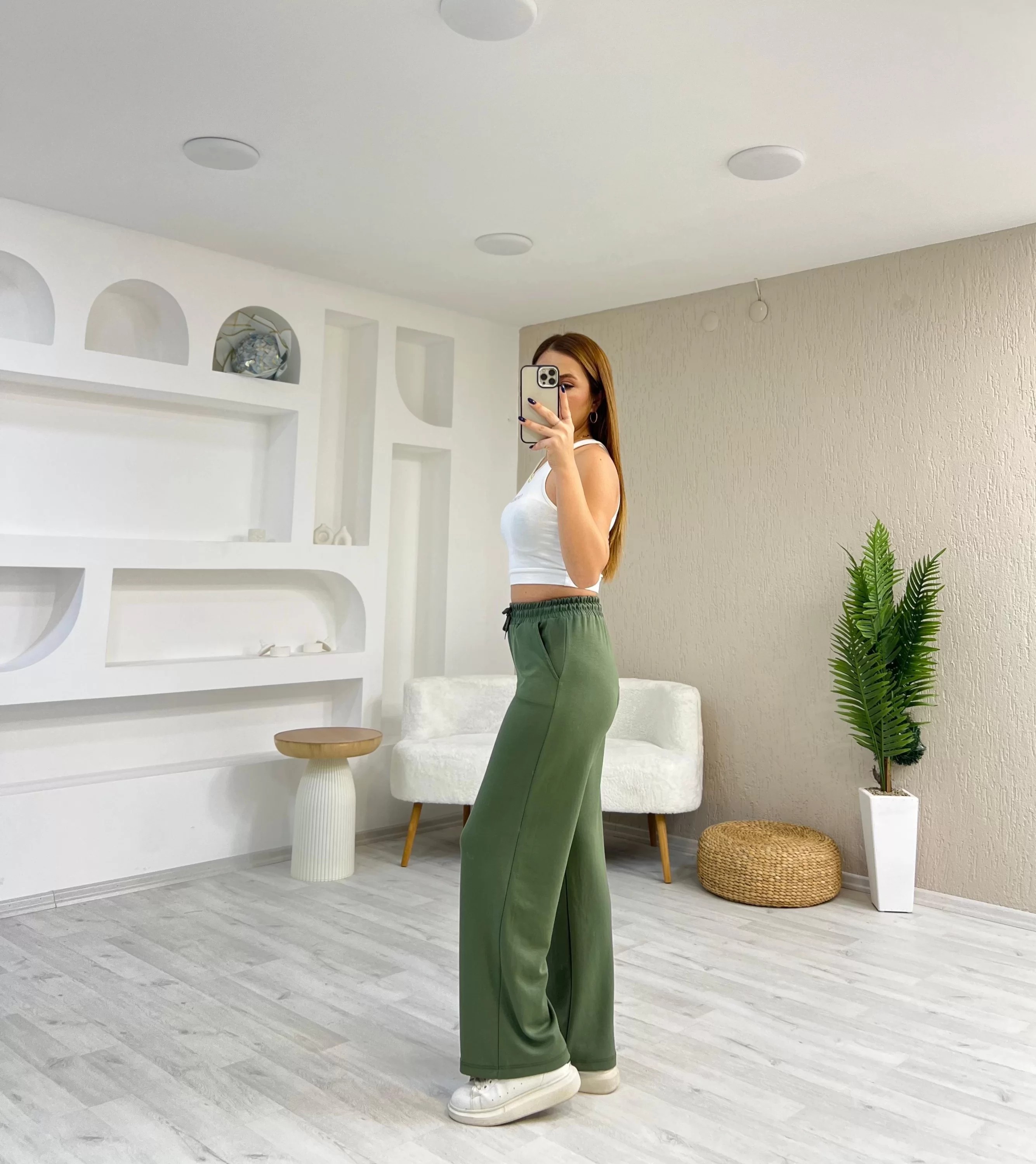 Bol Paça Oysho Eşofman Altı Haki