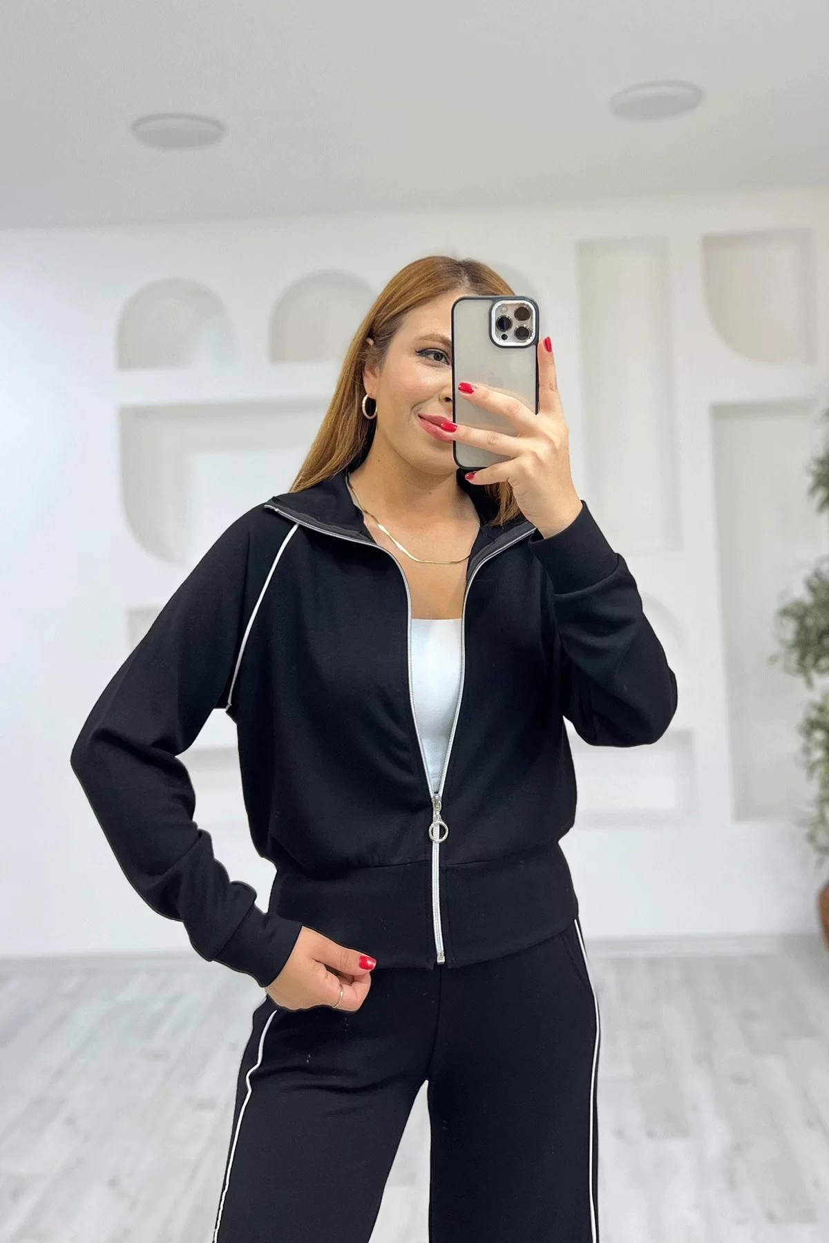 Oysho Kumaş Ara Biyeli siyah Takım