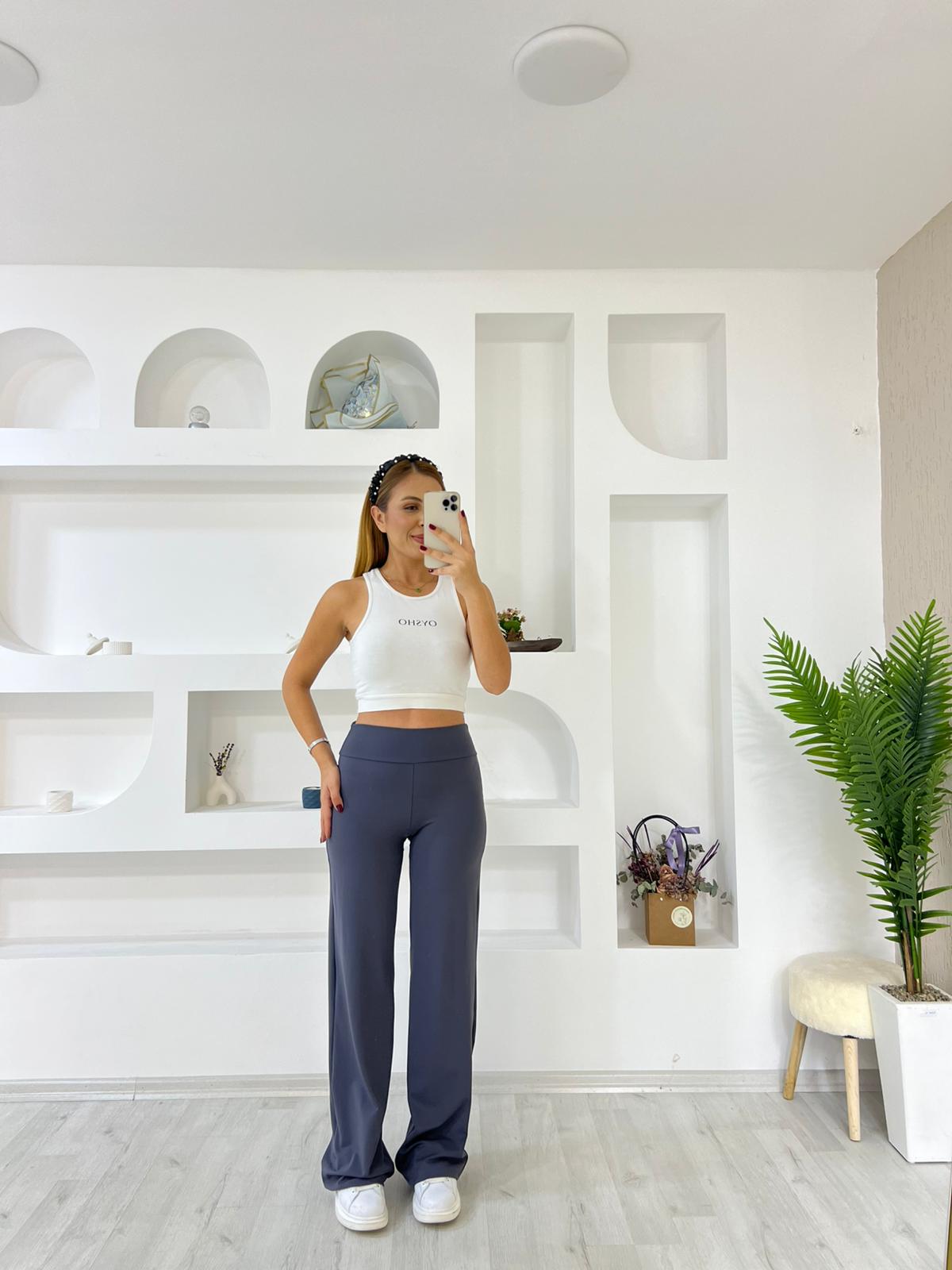 Oys Bol Paça Tayt Pantolon - Antrasit