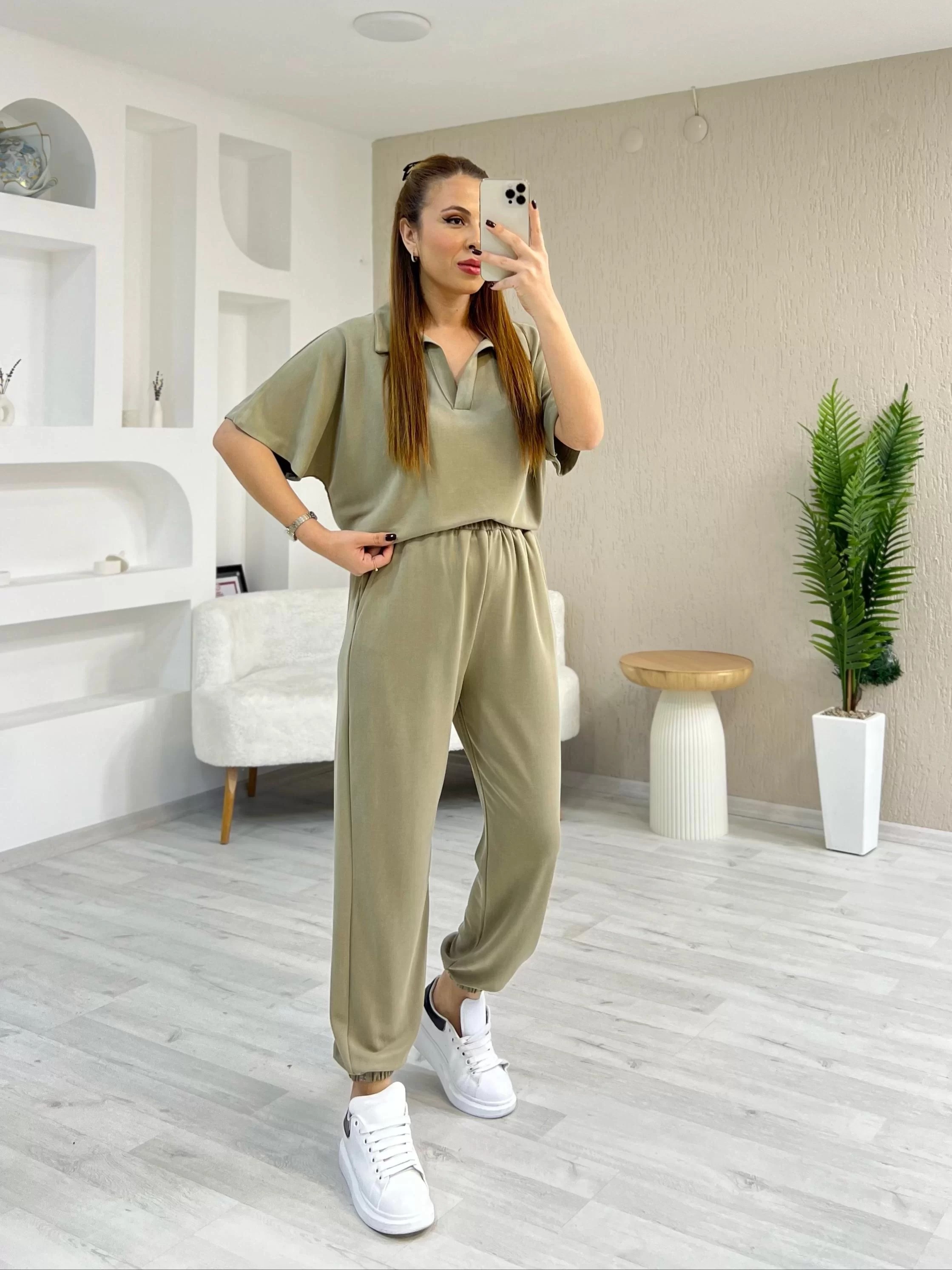 Oysho Polo Yaka Pike Takım Yeşil
