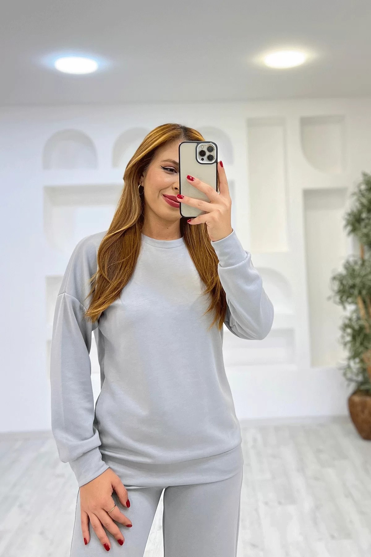 Model Kumaş Gri İkili Takım
