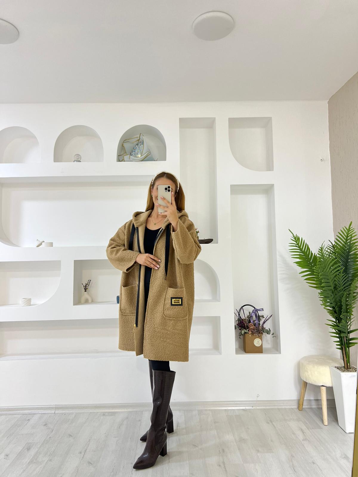 ZR Uzun Fermuarlı Buklet Ceket