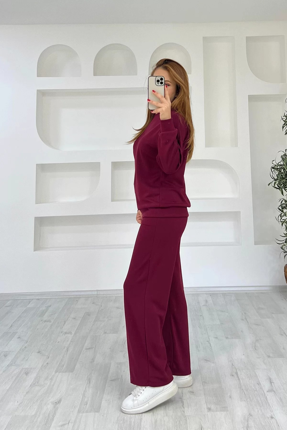 Model Kumaş Bordo İkili Takım