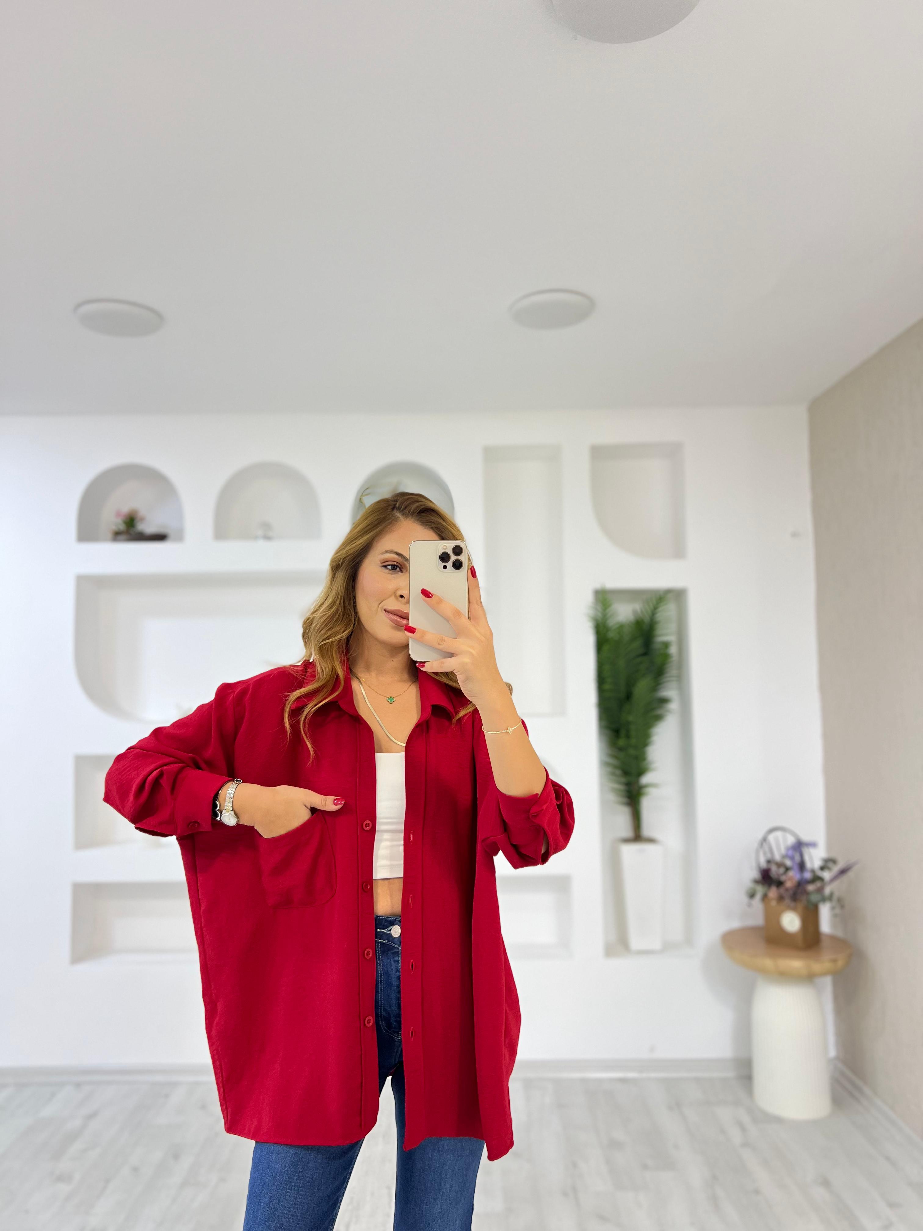 Ayrobin Gömlek  - Kırmızı