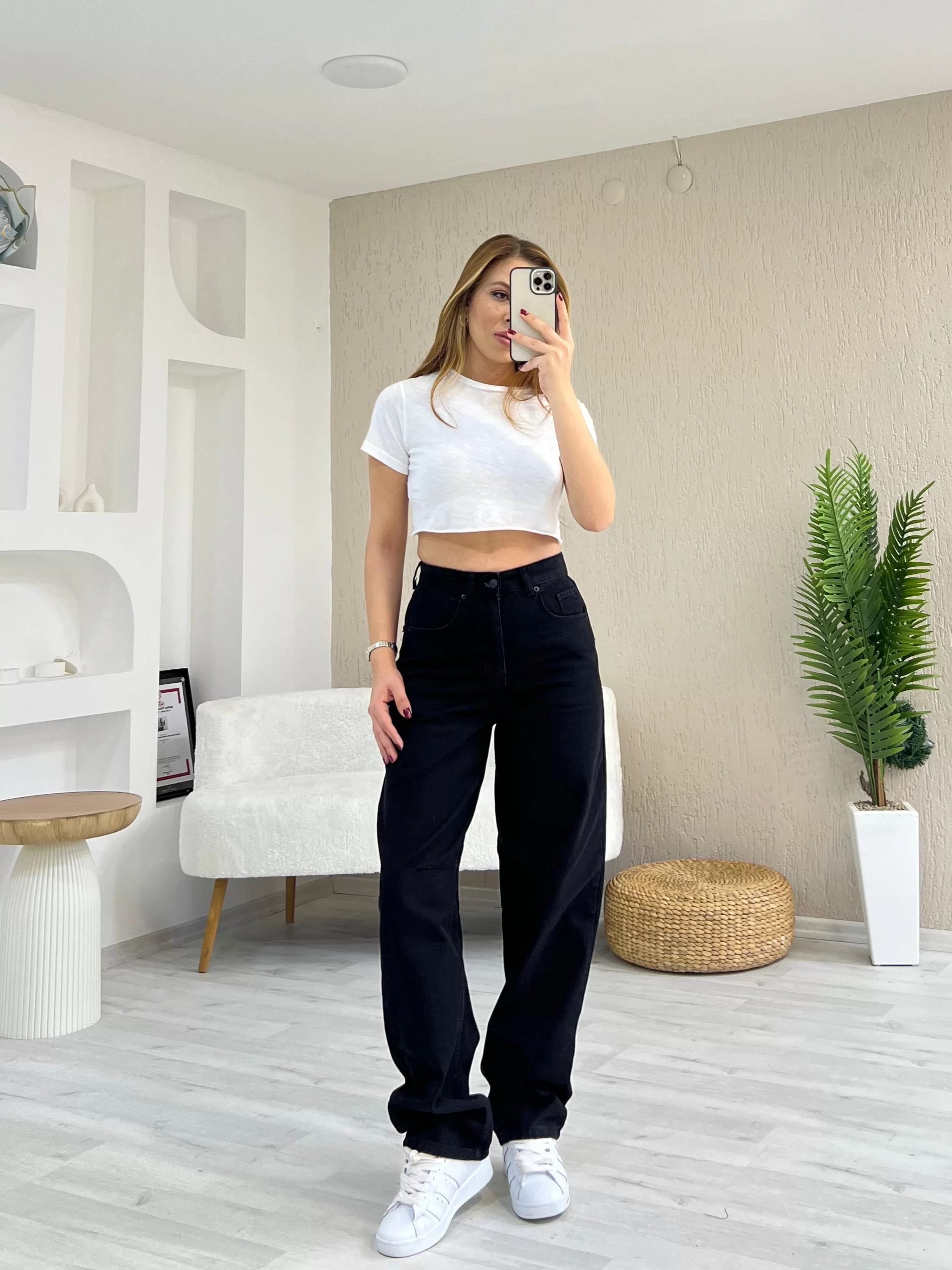 Baggy Siyah Kot Pantolon