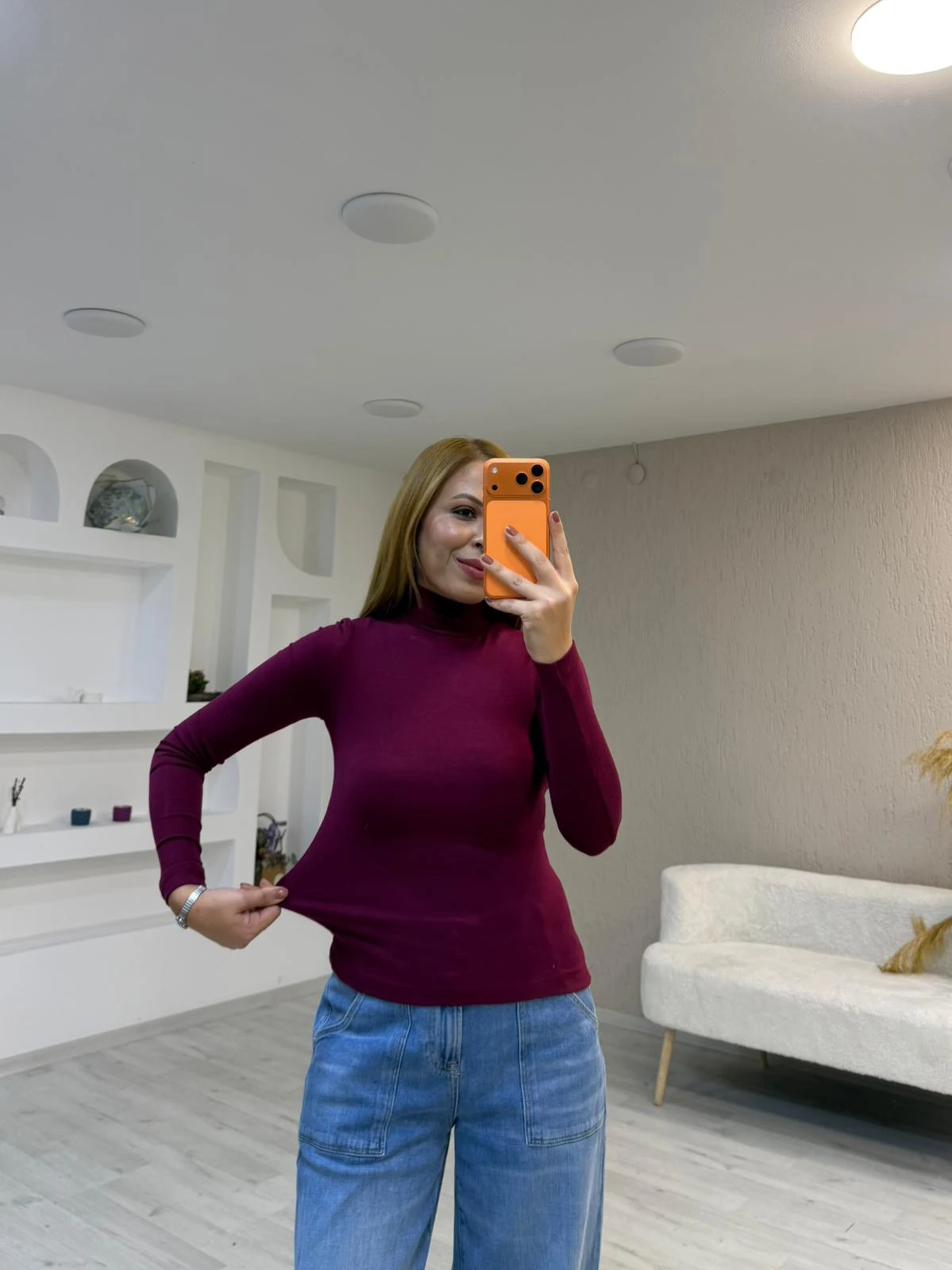 Buzi Yarım Balıkçı Bluz