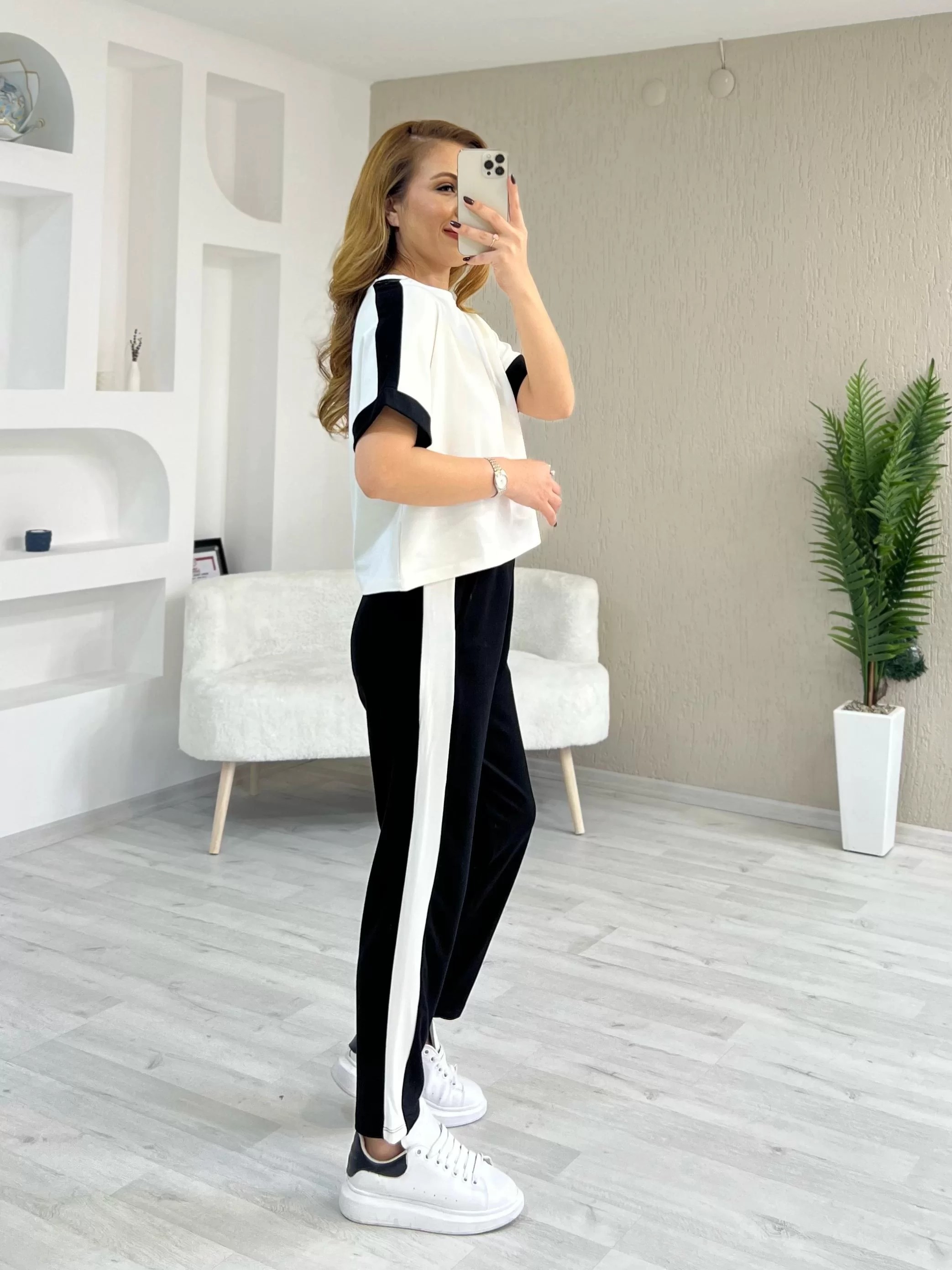 Modal Garnili Takım Siyah