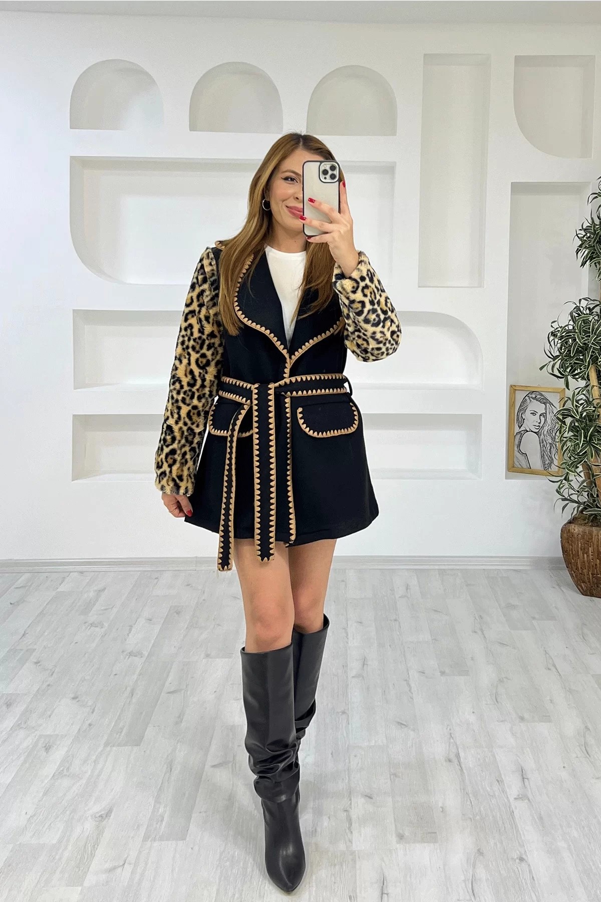 Kol Detayı Leopar Kaban