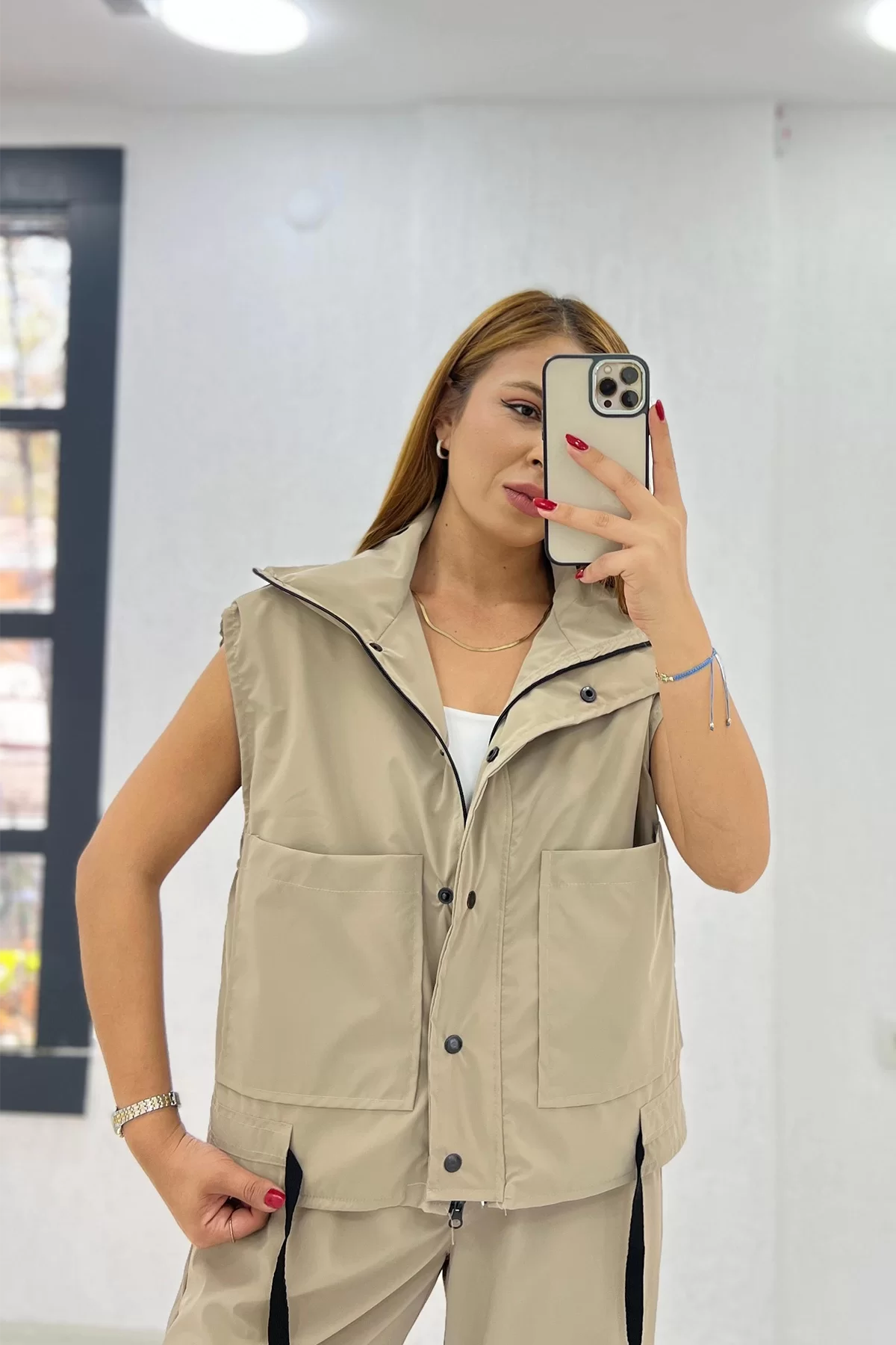 Nova Pantolon Yelek İkili Takım Vizon