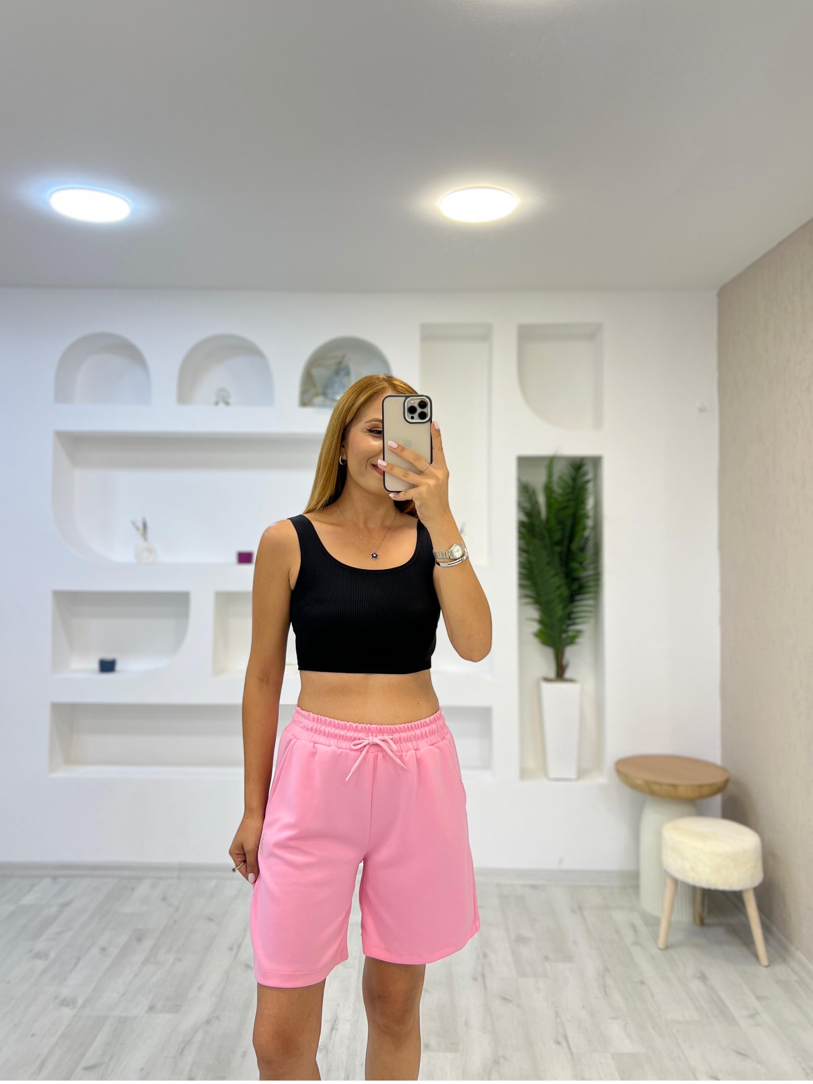 Orjinal Marka Oysho Modal Kumaş Şort Yaz Renkleri - Pembe