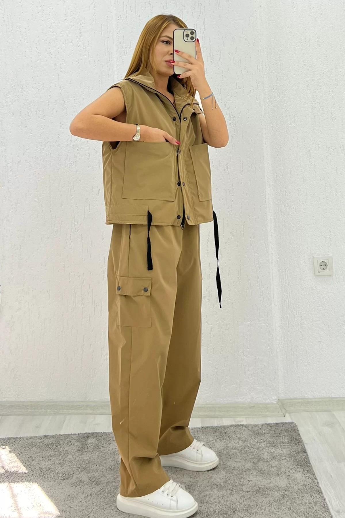 Nova Pantolon Yelek İkili Takım Taba