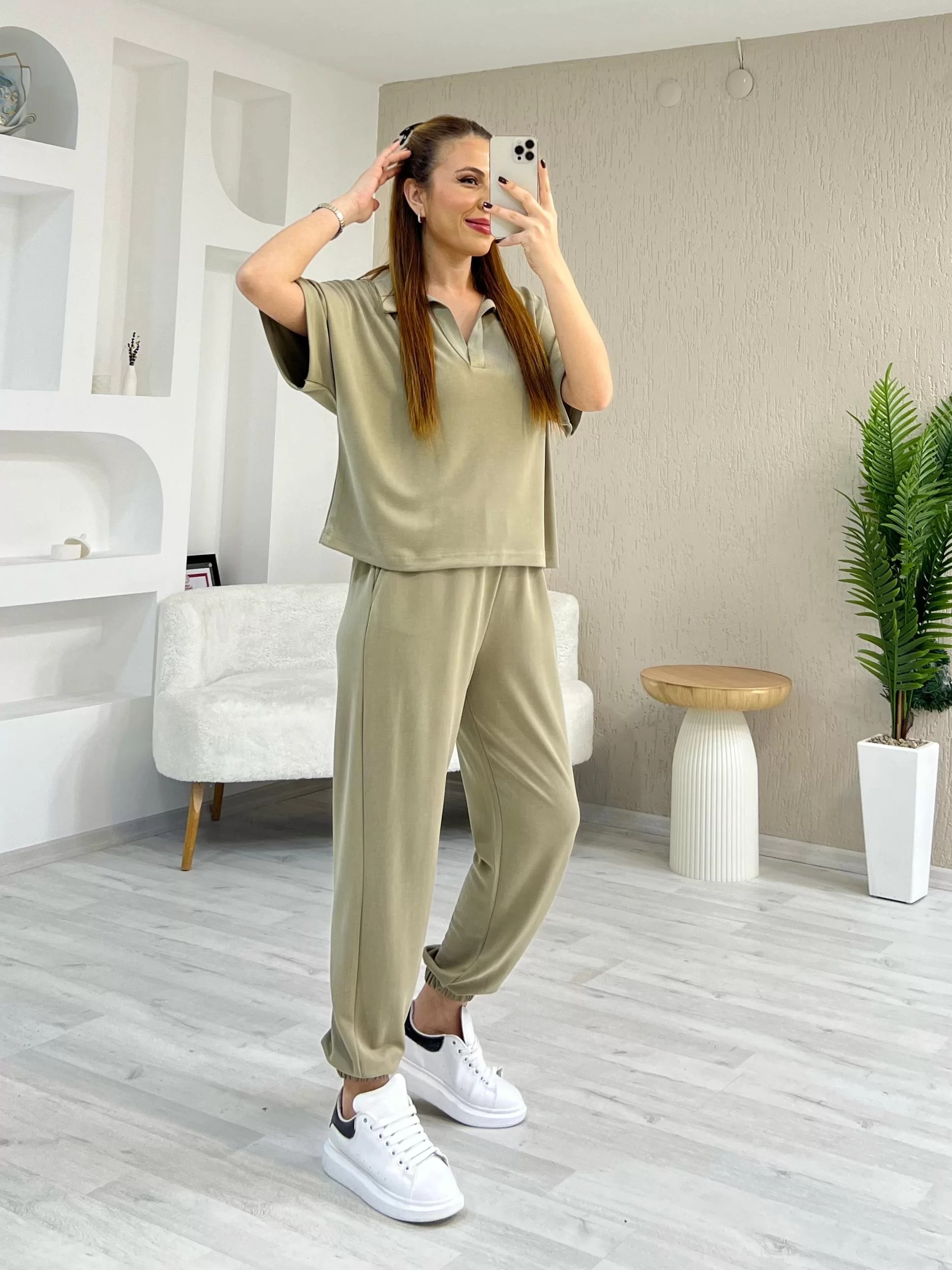 Oysho Polo Yaka Pike Takım Yeşil