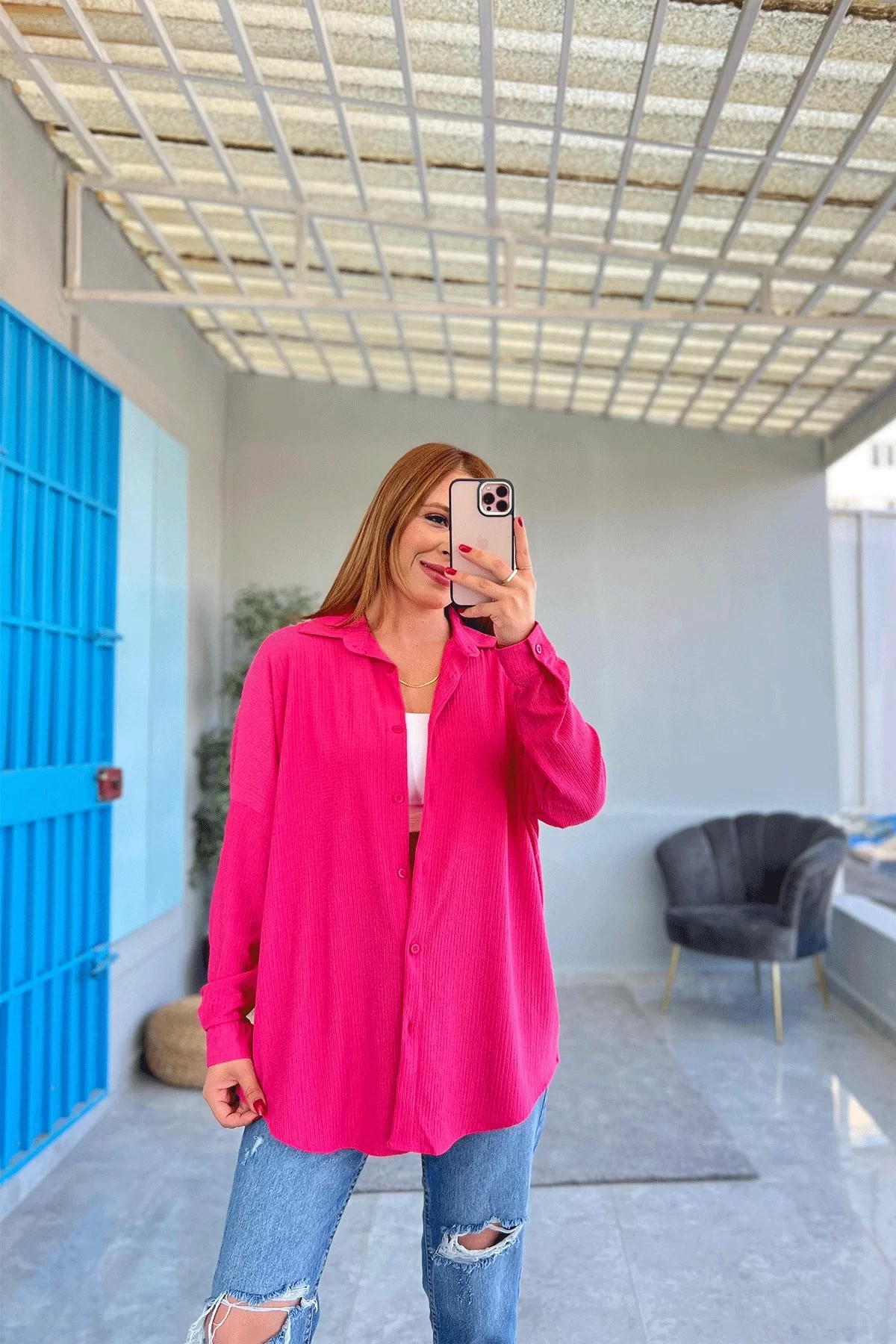 Bürümcük Gömlek Pembe